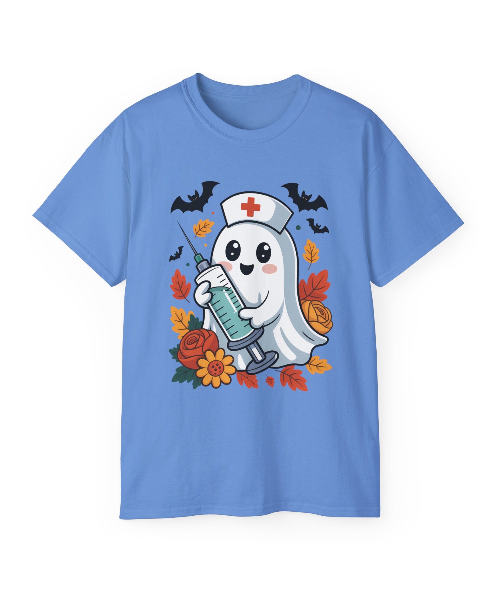 Halloween Nurse Ghost T-Shirt - Spooky Season Style