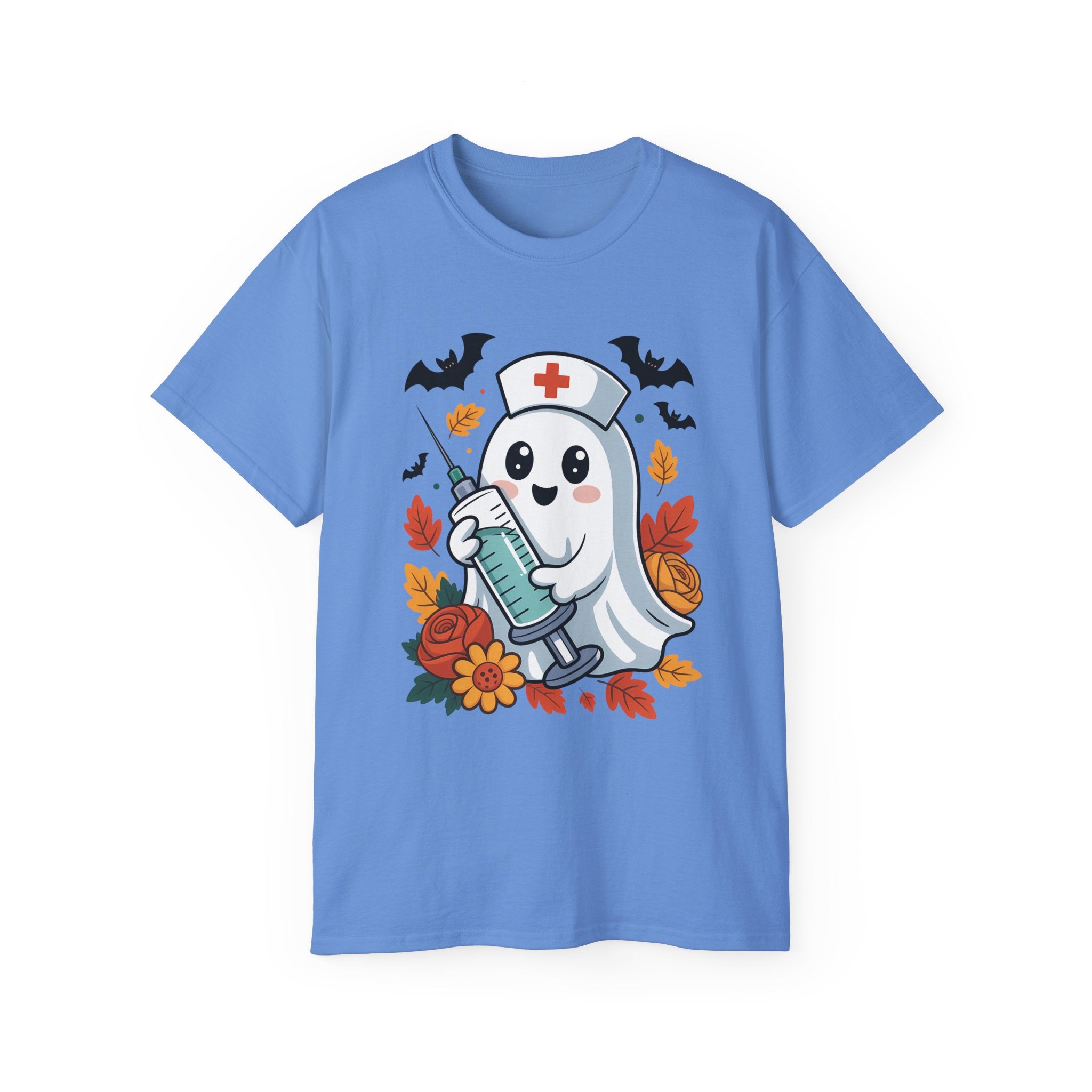 Halloween Nurse Ghost T-Shirt - Spooky Season Style