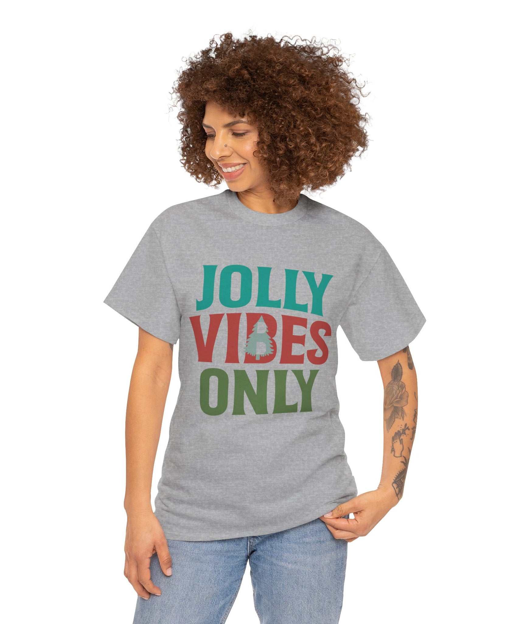Festive Jolly Vibes Christmas T-Shirt | Gallory Hive