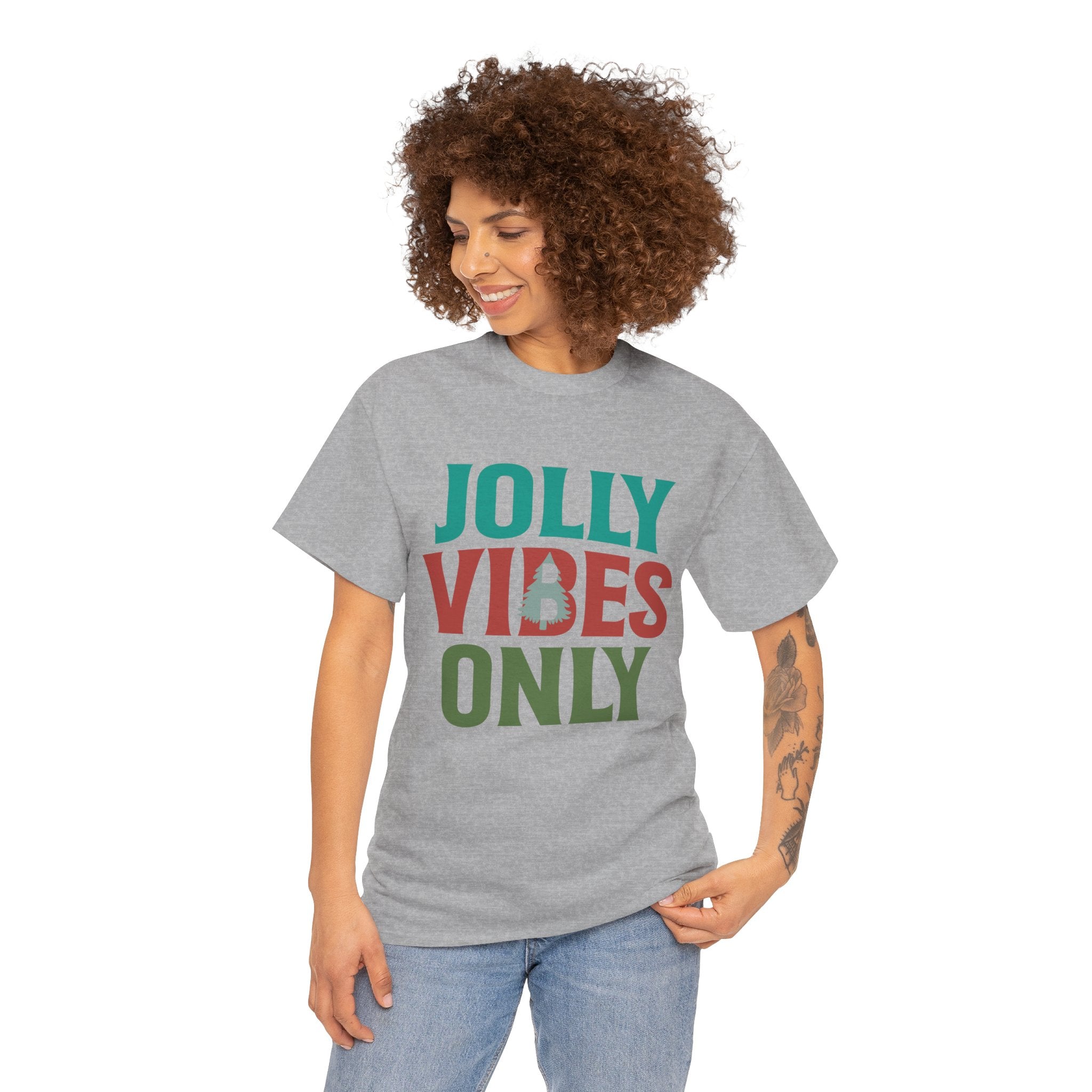 Festive Jolly Vibes Christmas T-Shirt | Gallory Hive