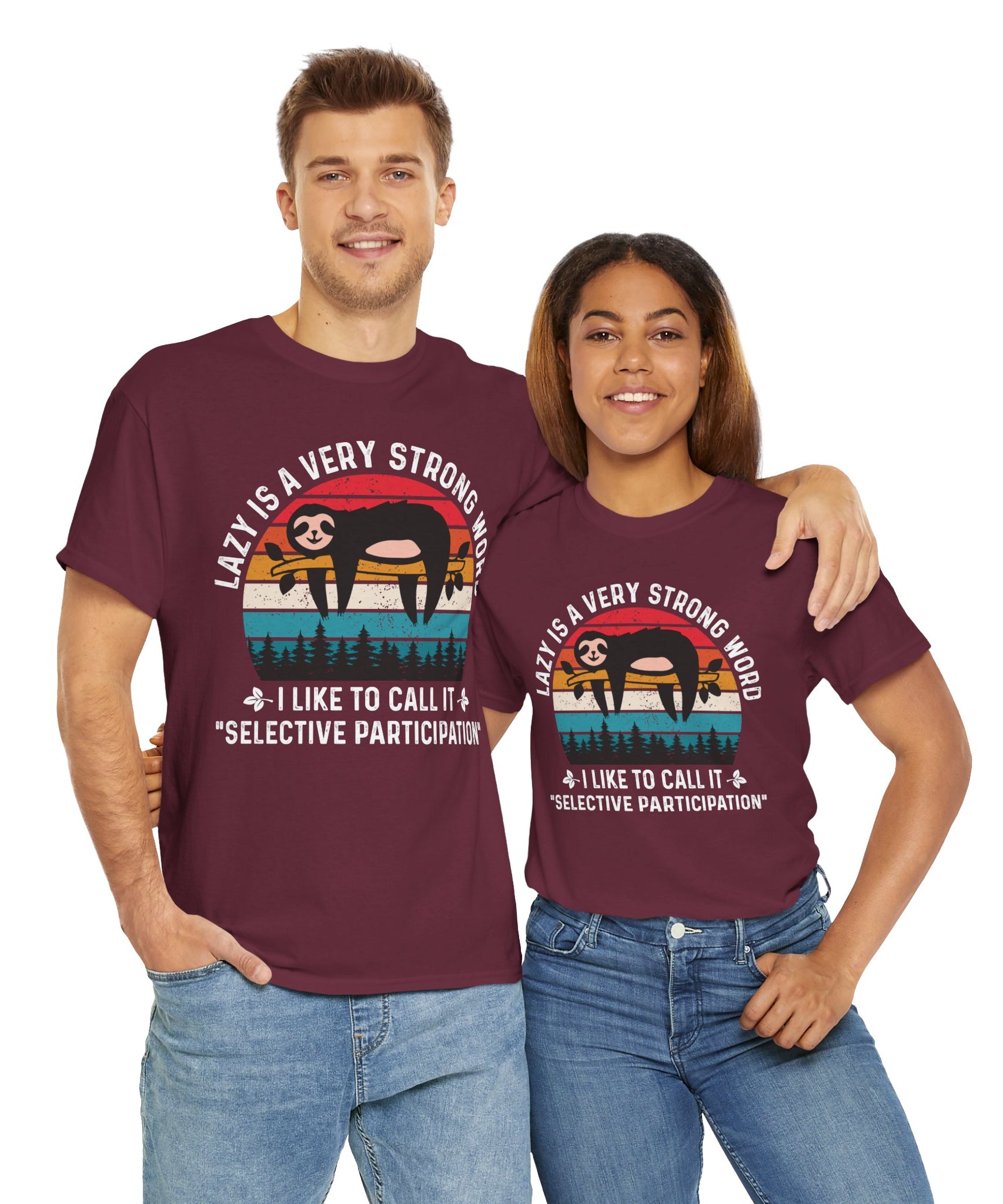 Sloth Hiking Team Retro Sunset Tee