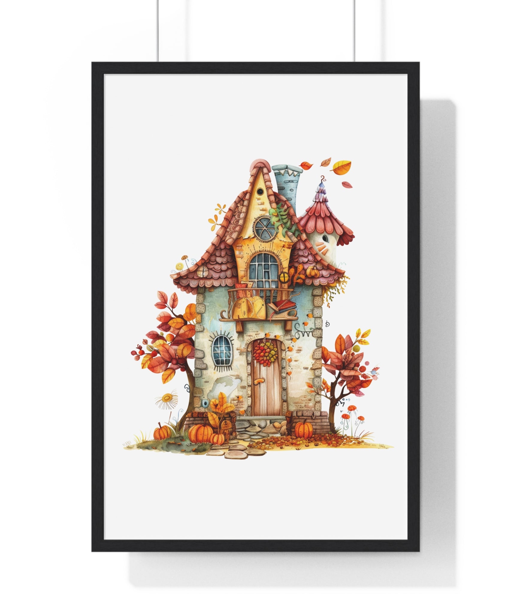 Enchanted Harvest House – Framed Wooden Wall Art