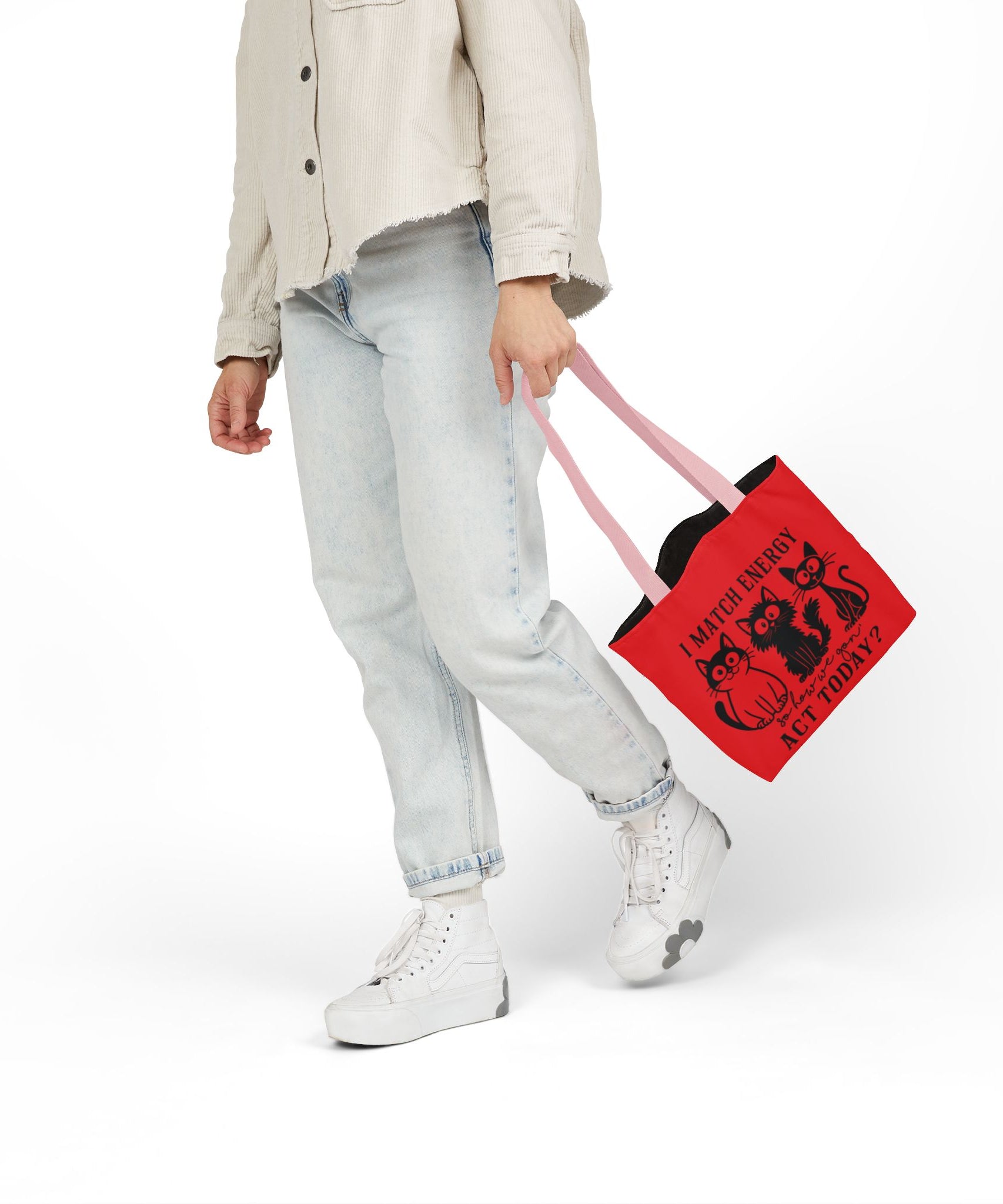 Cute Red Canvas Tote – Reusable Bag