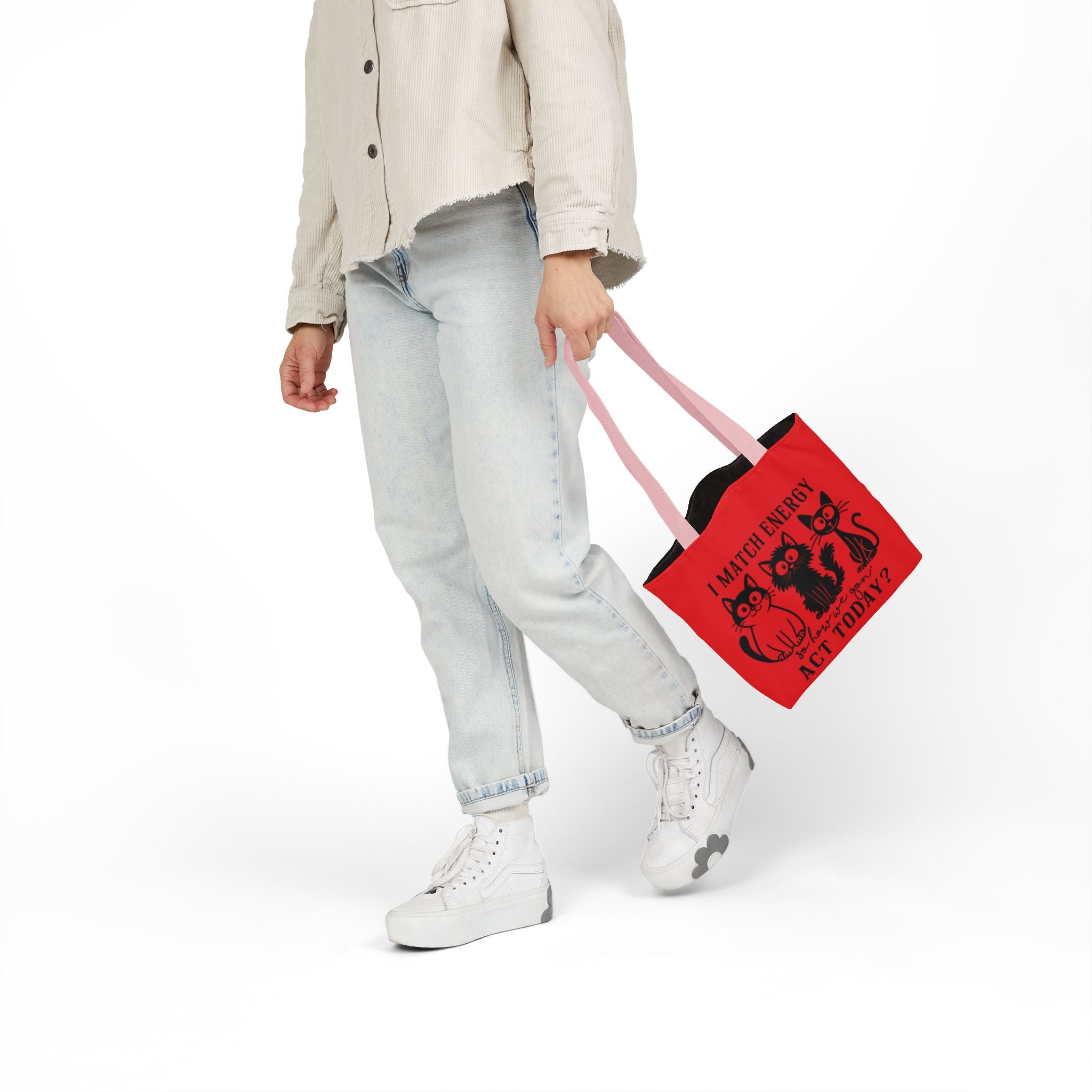 Cute Red Canvas Tote – Reusable Bag