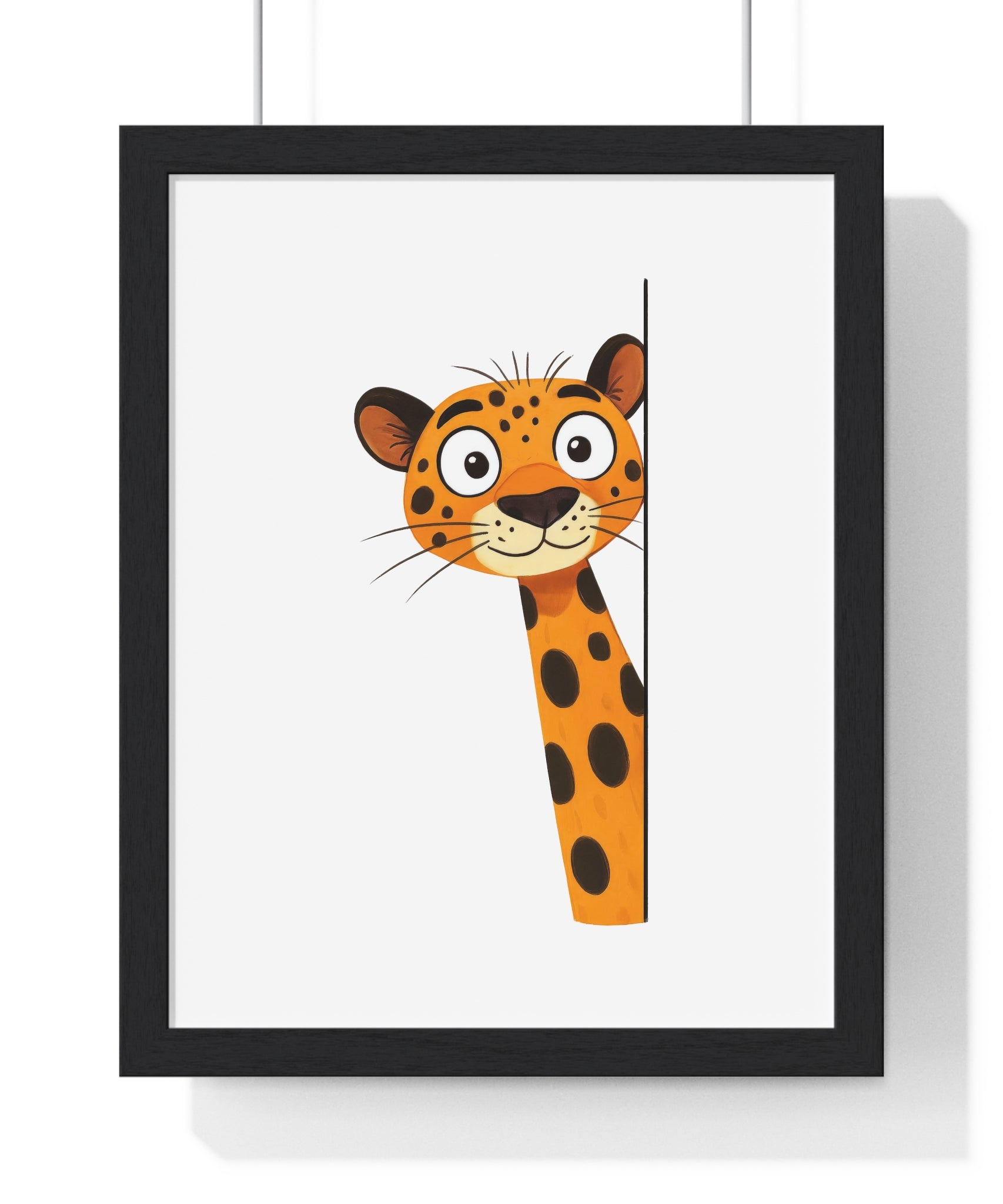 Whimsical Leopard Wooden Frame Wall Décor