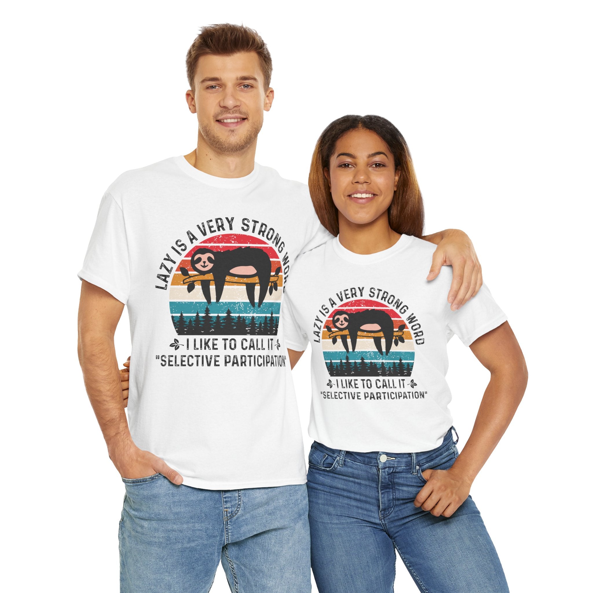 Sloth Hiking Team Retro Sunset Tee