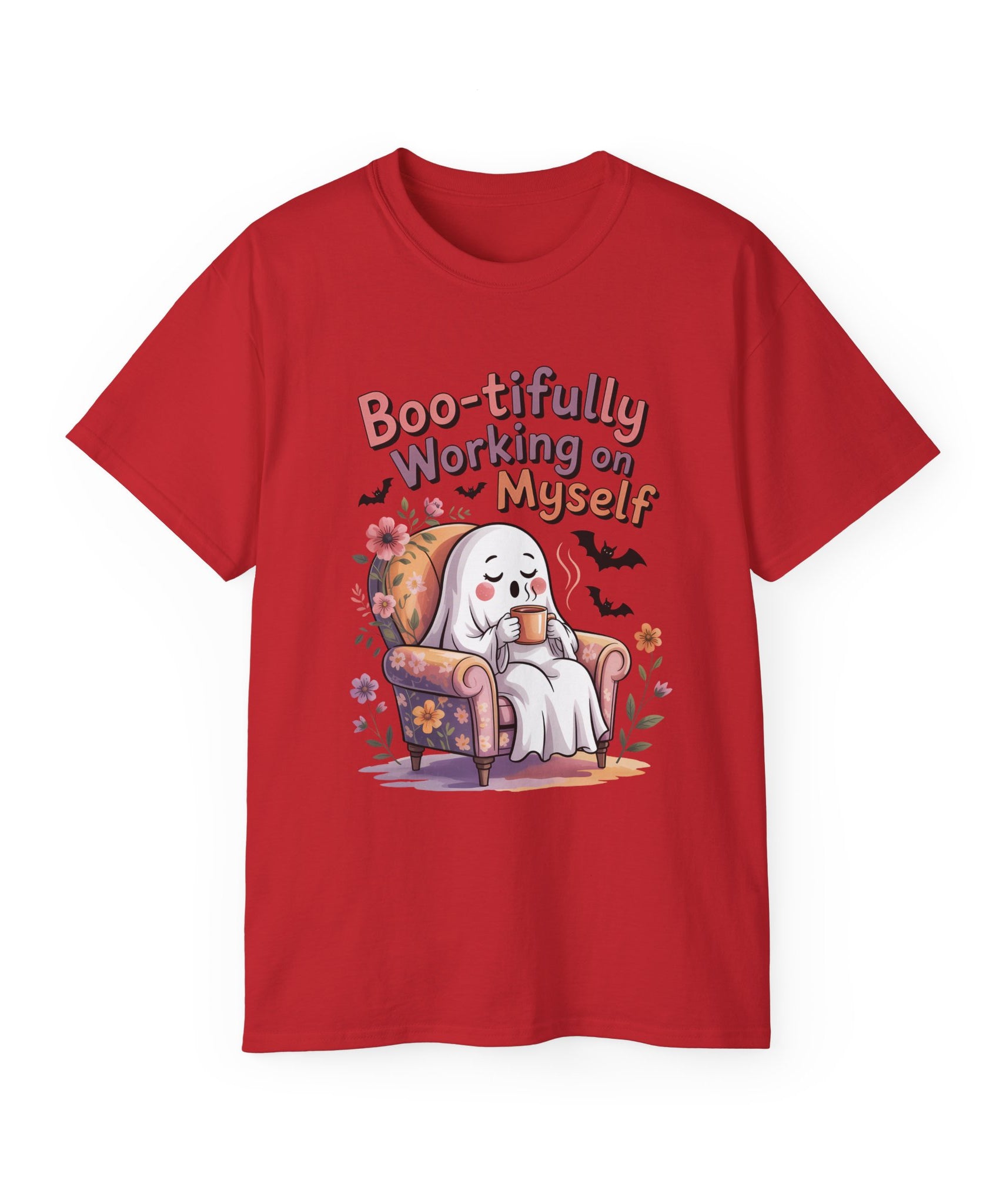 Cute Ghost Working on Myself Tee | Gallory Hive