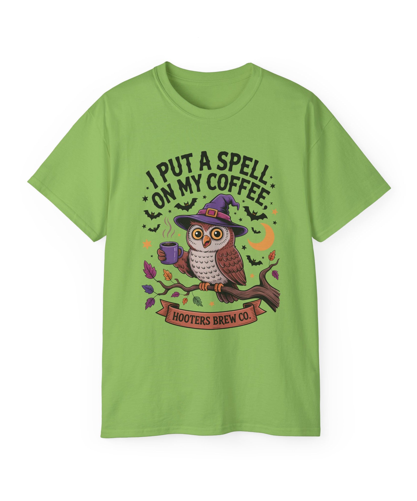 Halloween Owl Coffee Tee - Festive Wear | Gallory Hive
