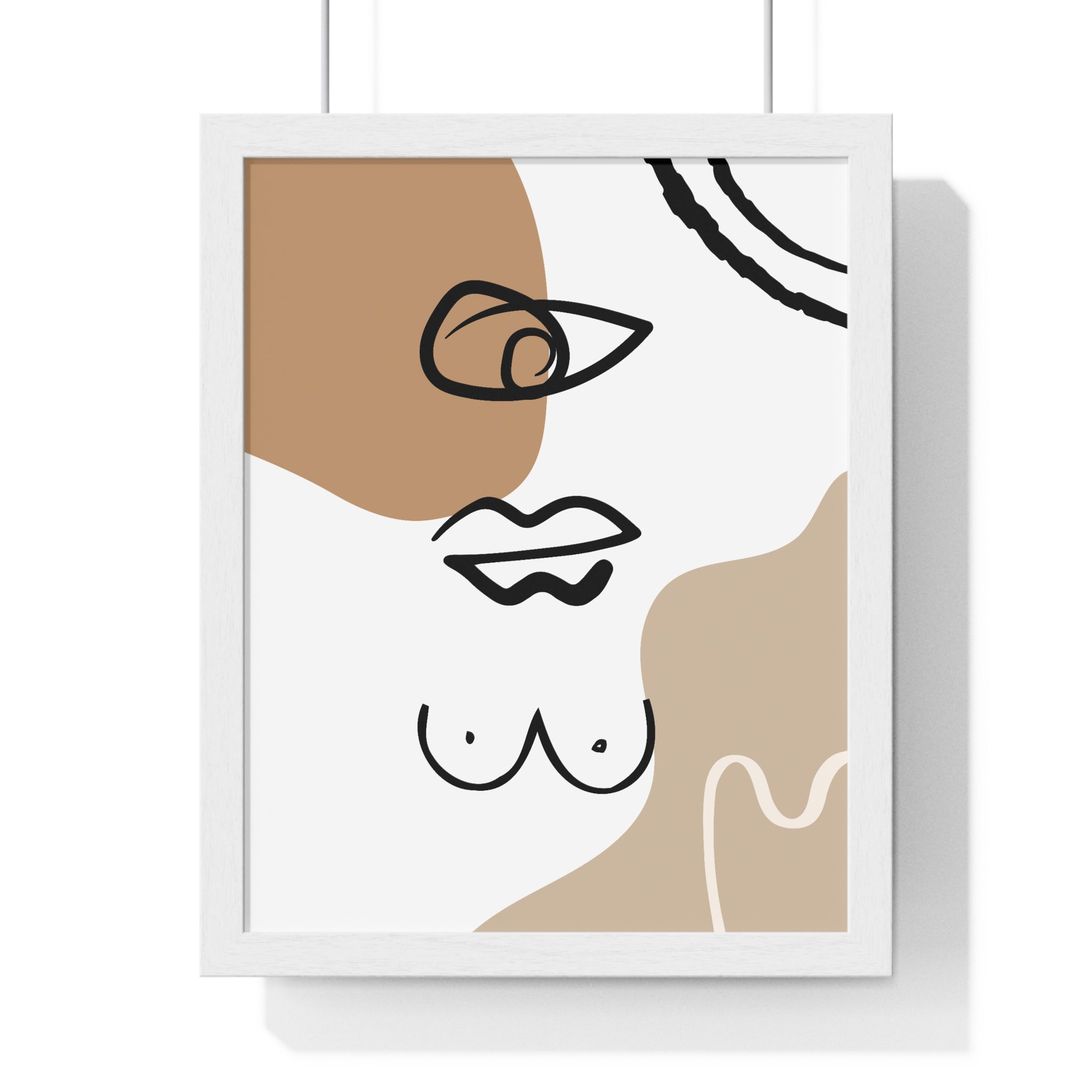 Abstract Human Form Art – Framed Line Drawing | Gallory Hive