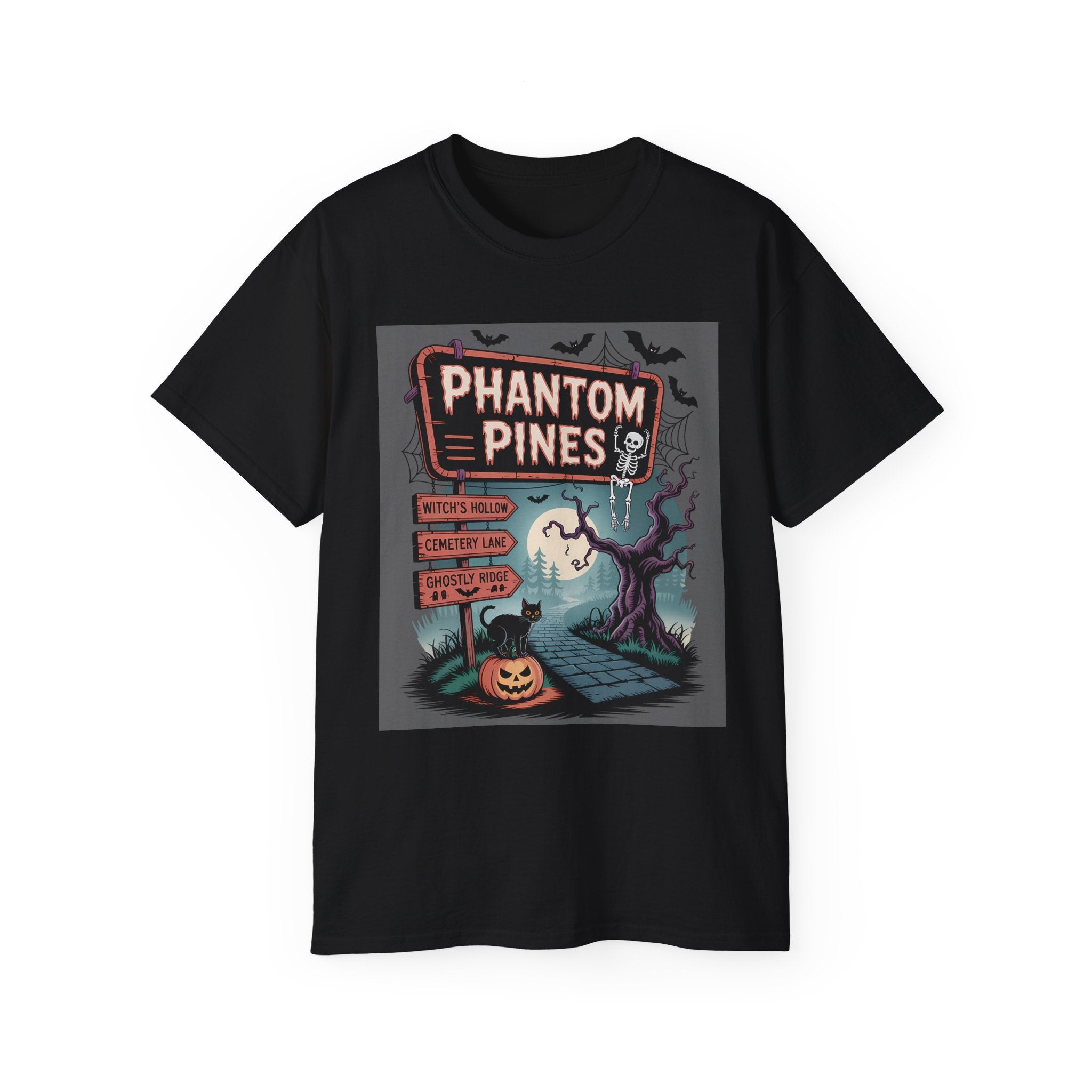 Halloween Phantom Pines Spooky Skeleton Tee | Gallory Hive