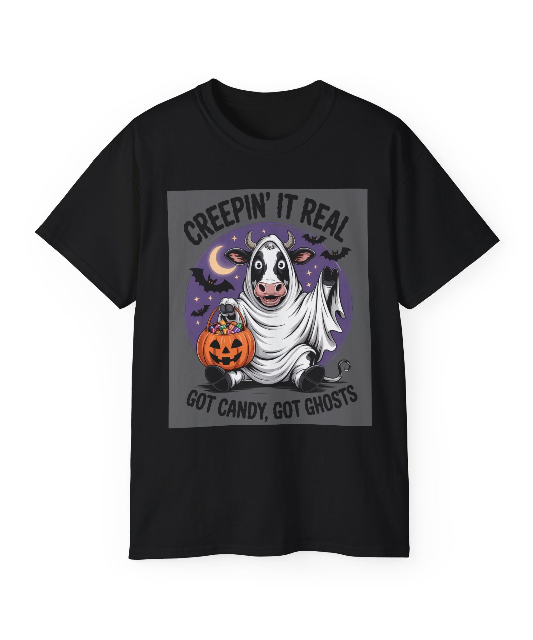 Cute Candy Cow Spooky Season Shirt | Gallory Hive