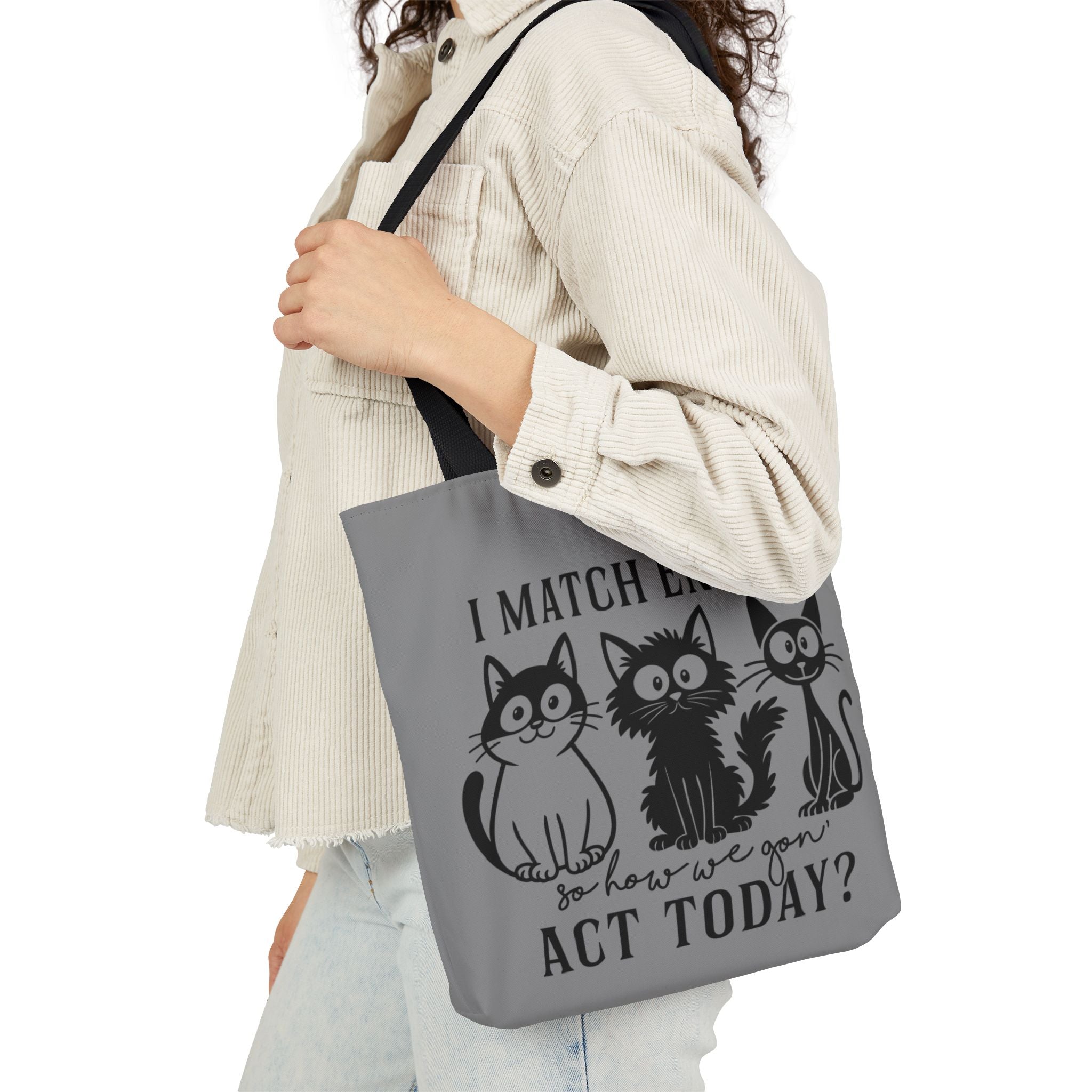 Reusable Grey Cat Tote Bag – Cute Design | Gallory Hive