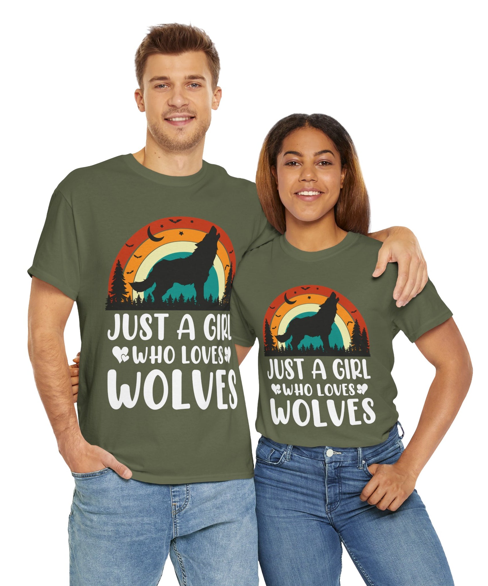 Vintage Wolf Lover Girl Tee