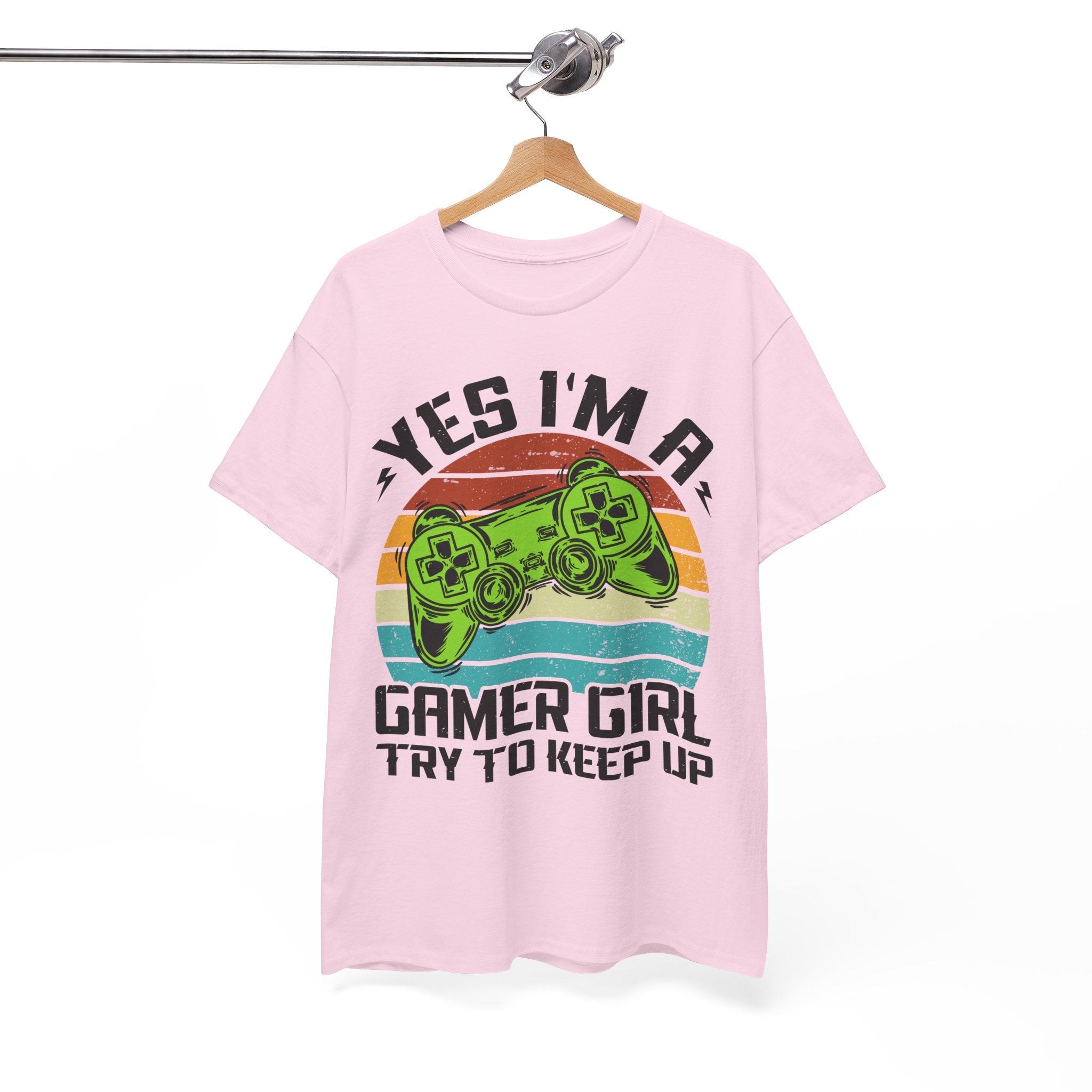Retro Gamer Girl Tee - Gaming Vibes