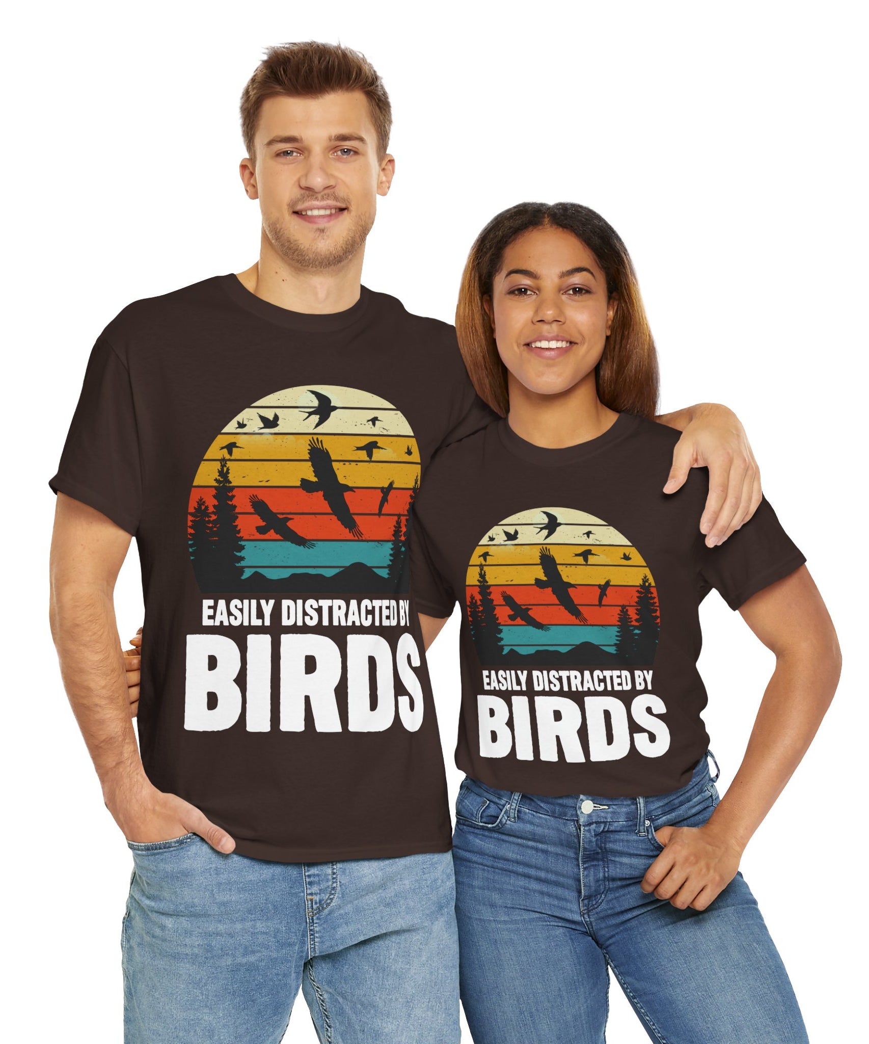 Retro Birds Lover Tee - Distracted Design