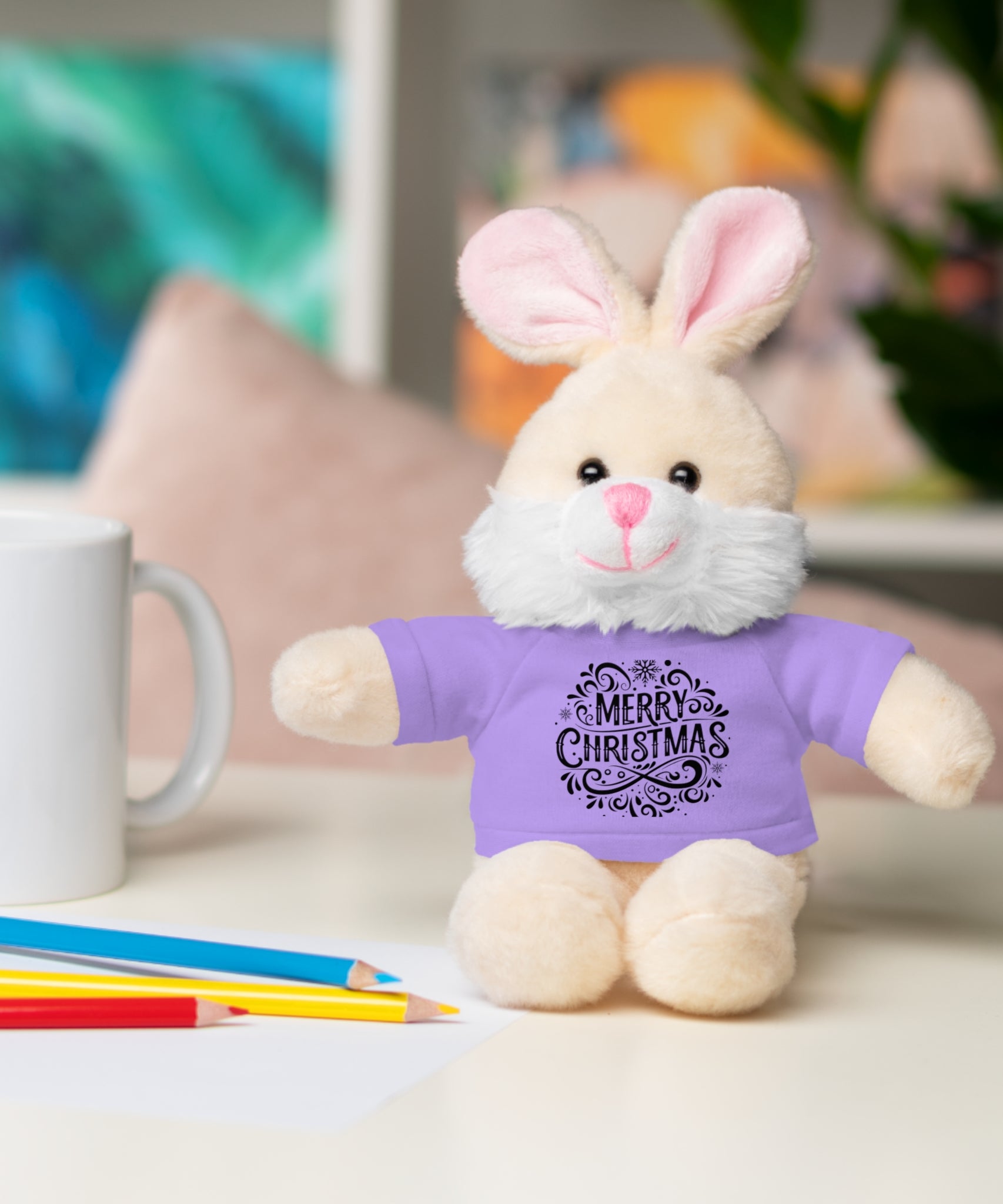 Festive Merry Christmas Stuffed Bunny | Gallory Hive