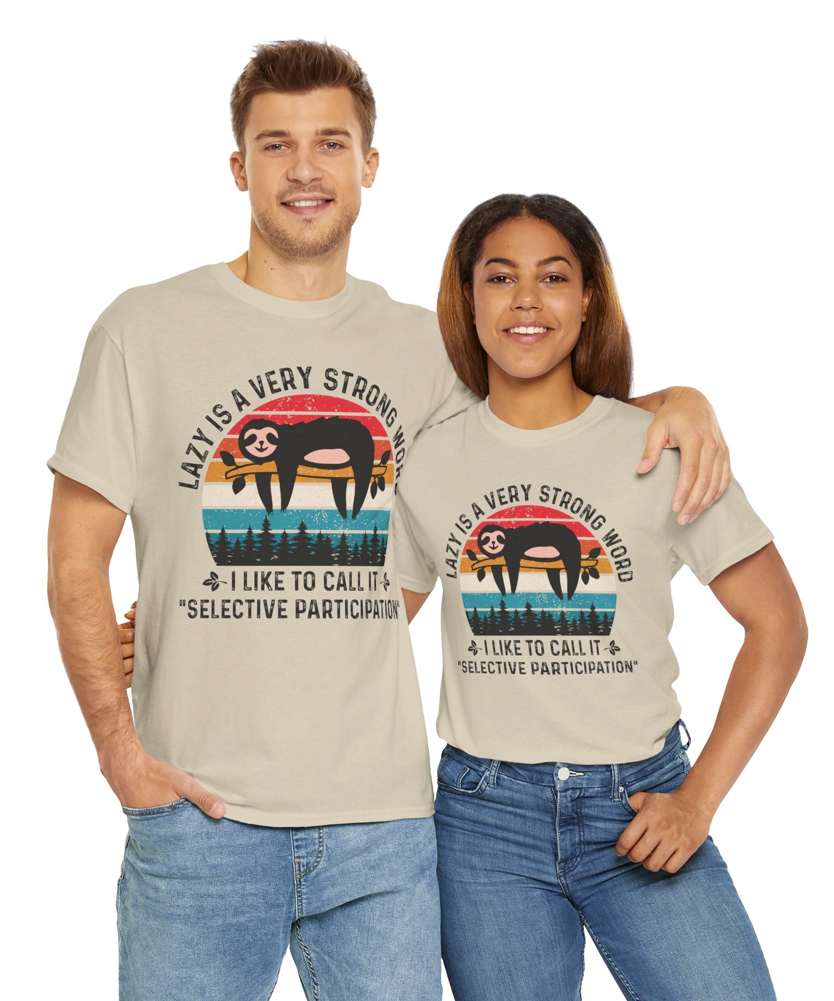 Sloth Hiking Team Retro Sunset Tee