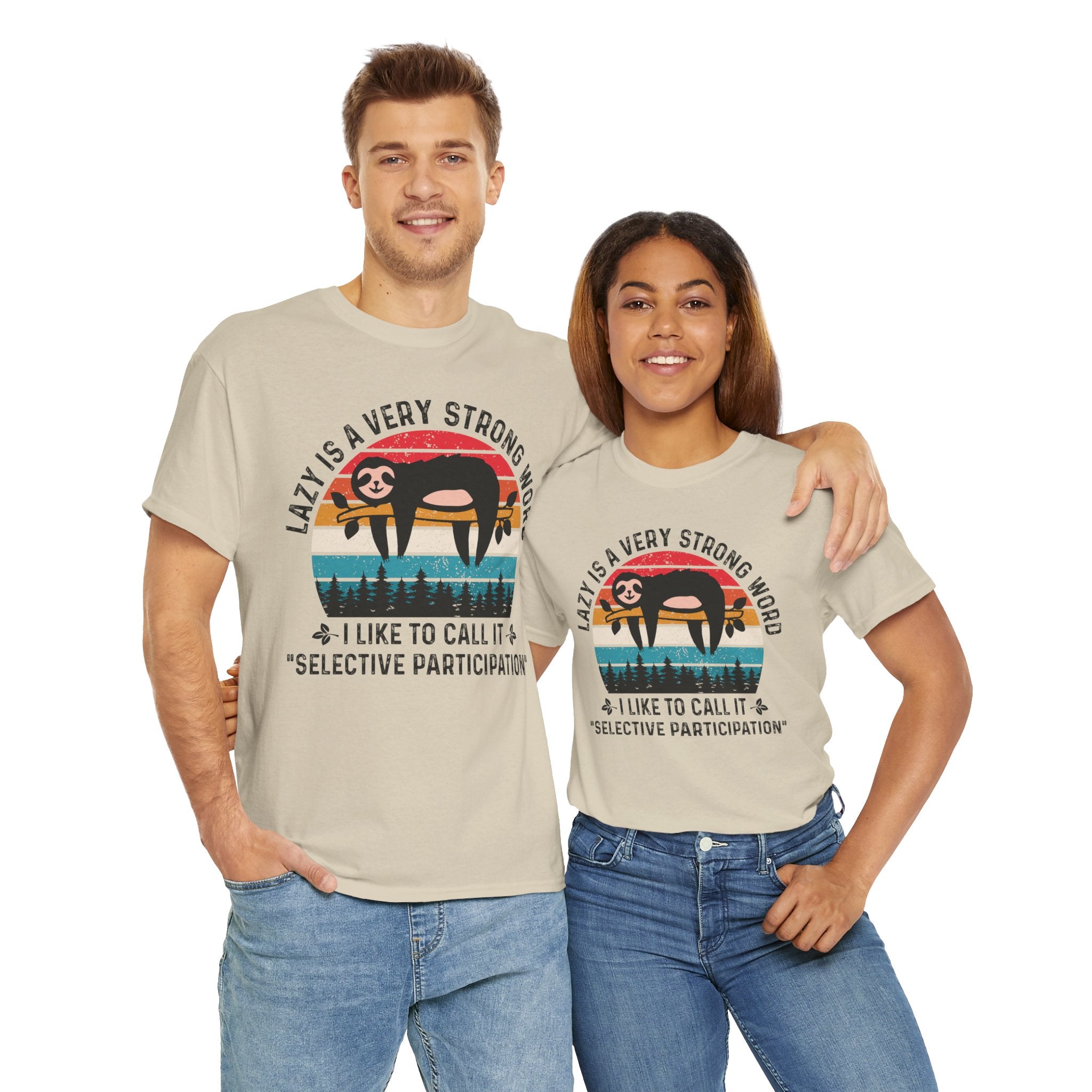 Sloth Hiking Team Retro Sunset Tee