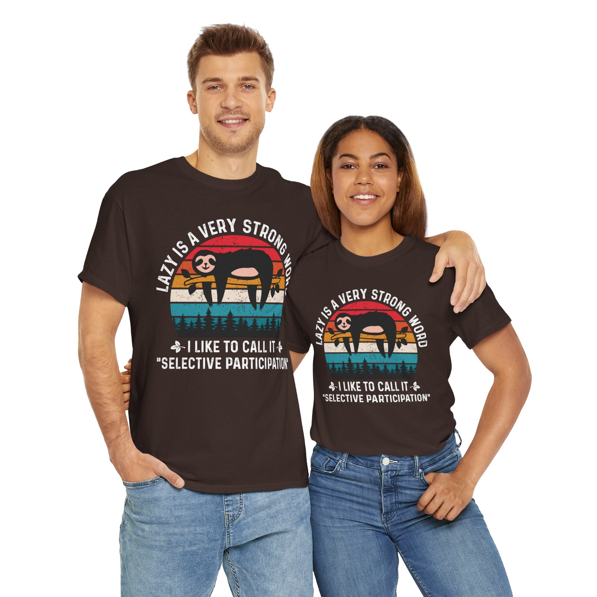 Sloth Hiking Team Retro Sunset Tee