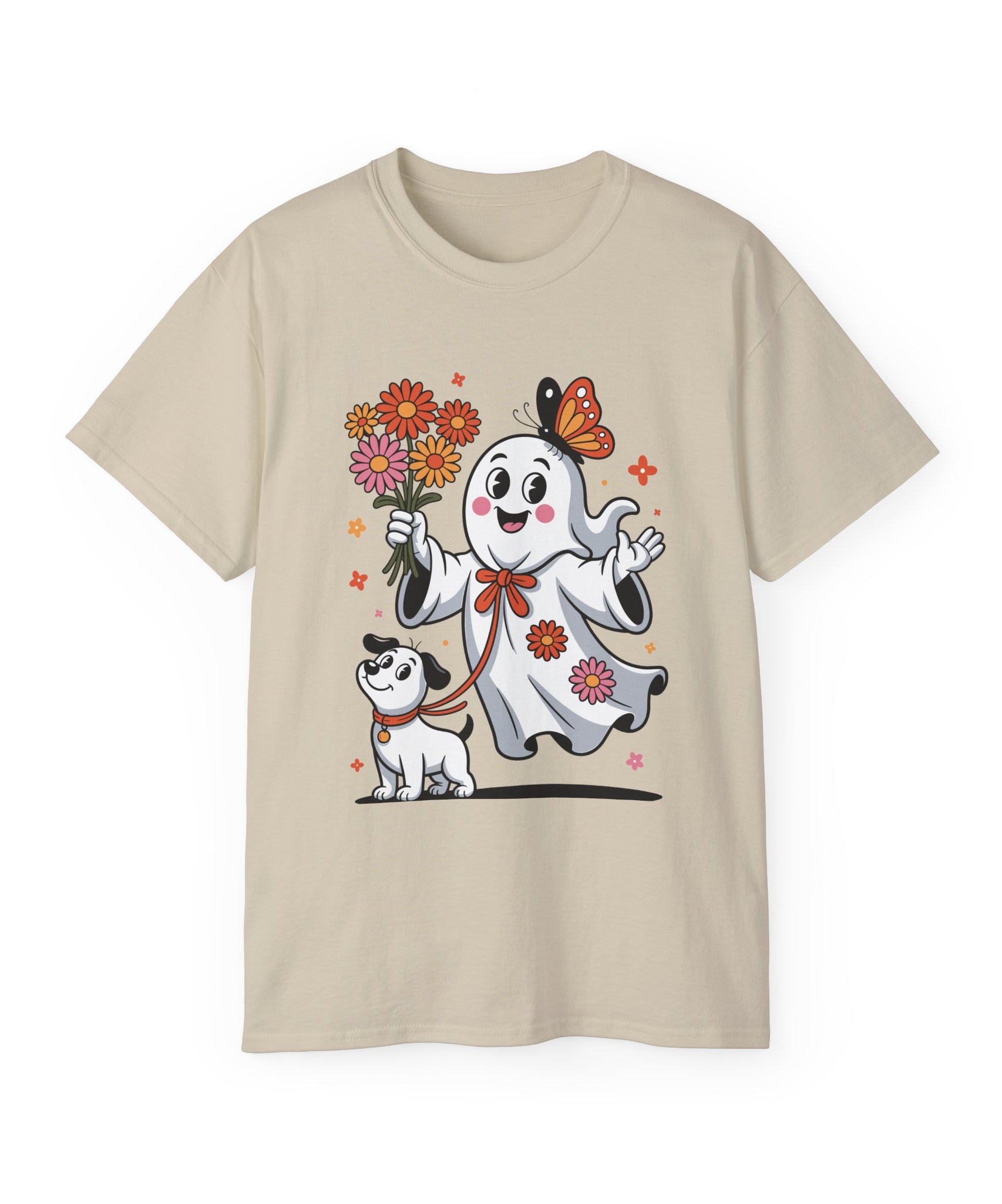 Halloween Ghost Dog Tee - Adorable Design | Gallory Hive