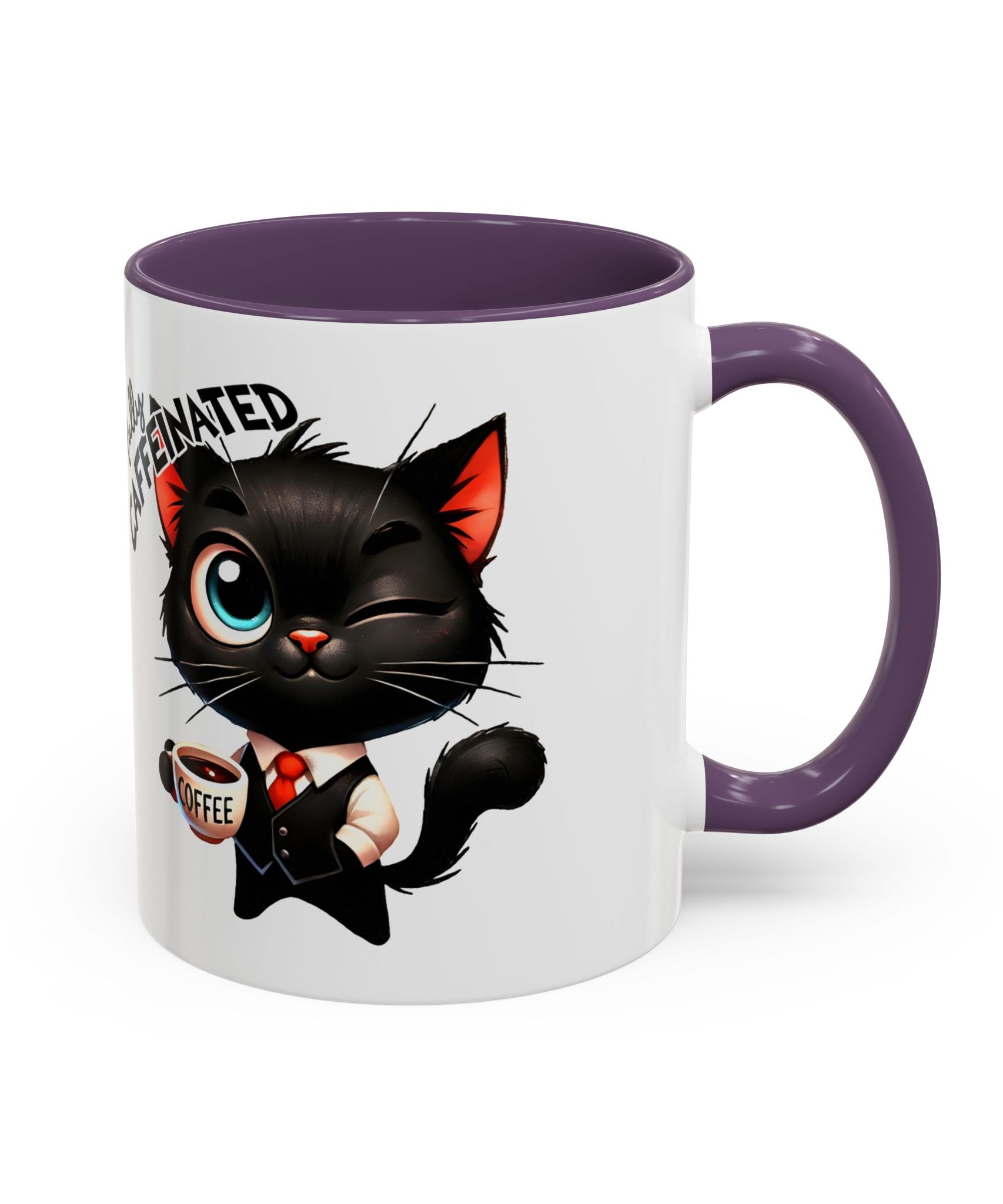 Cute Black Cat Accent Coffee Mug  Gallory Hive