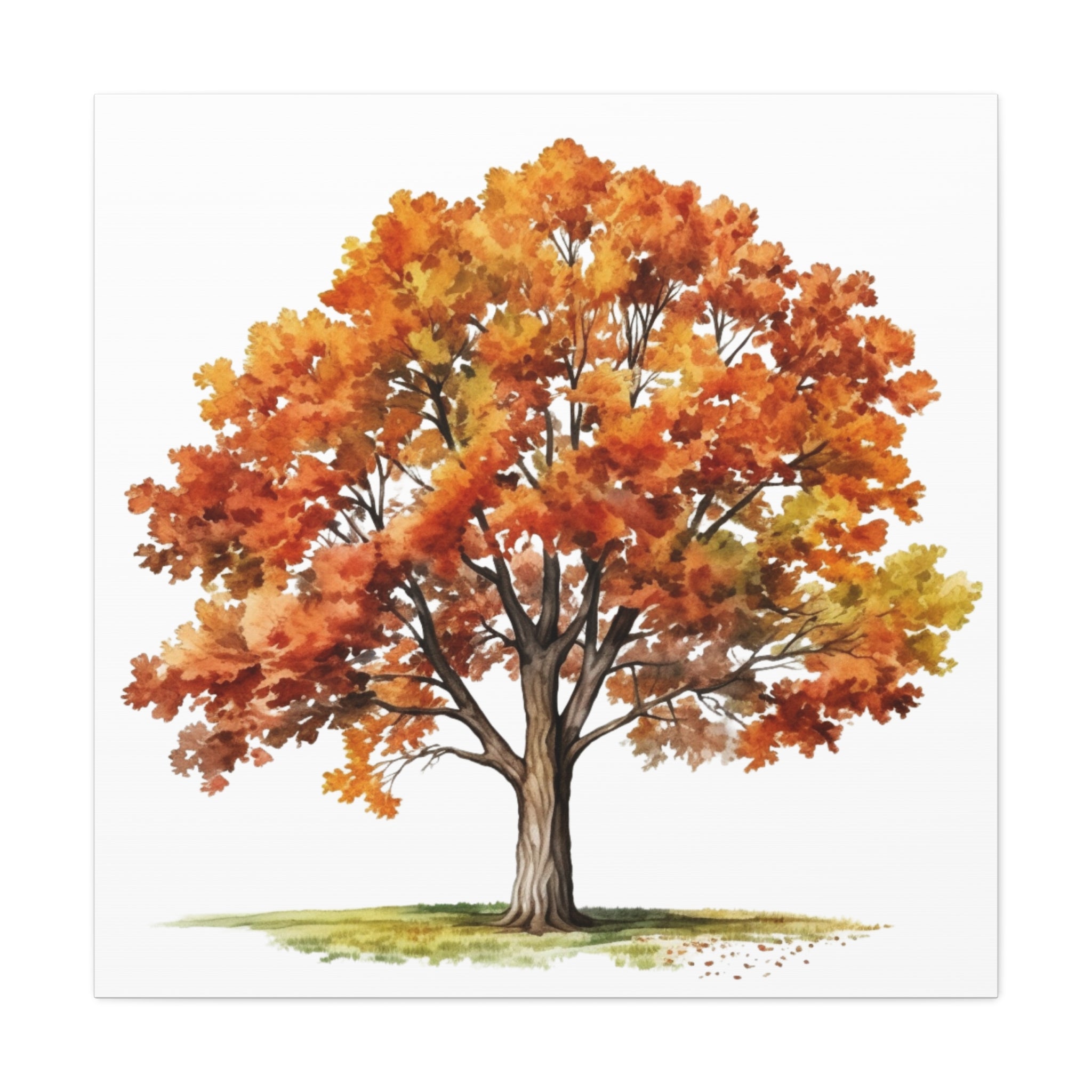 Autumn Majesty – Watercolor Tree Canvas Wall Art | Gallory Hive