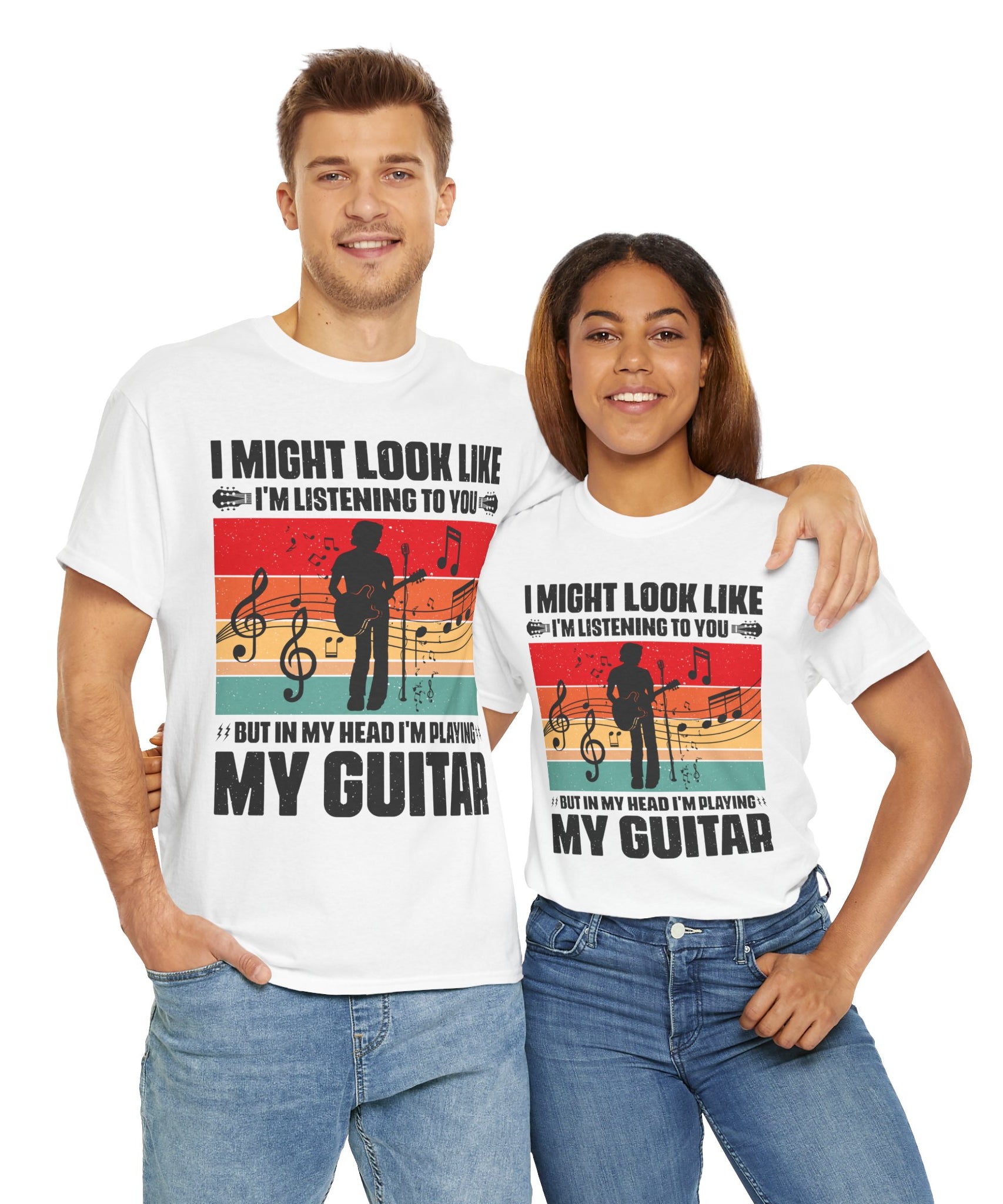 Retro Guitar Playing Mind T-Shirt