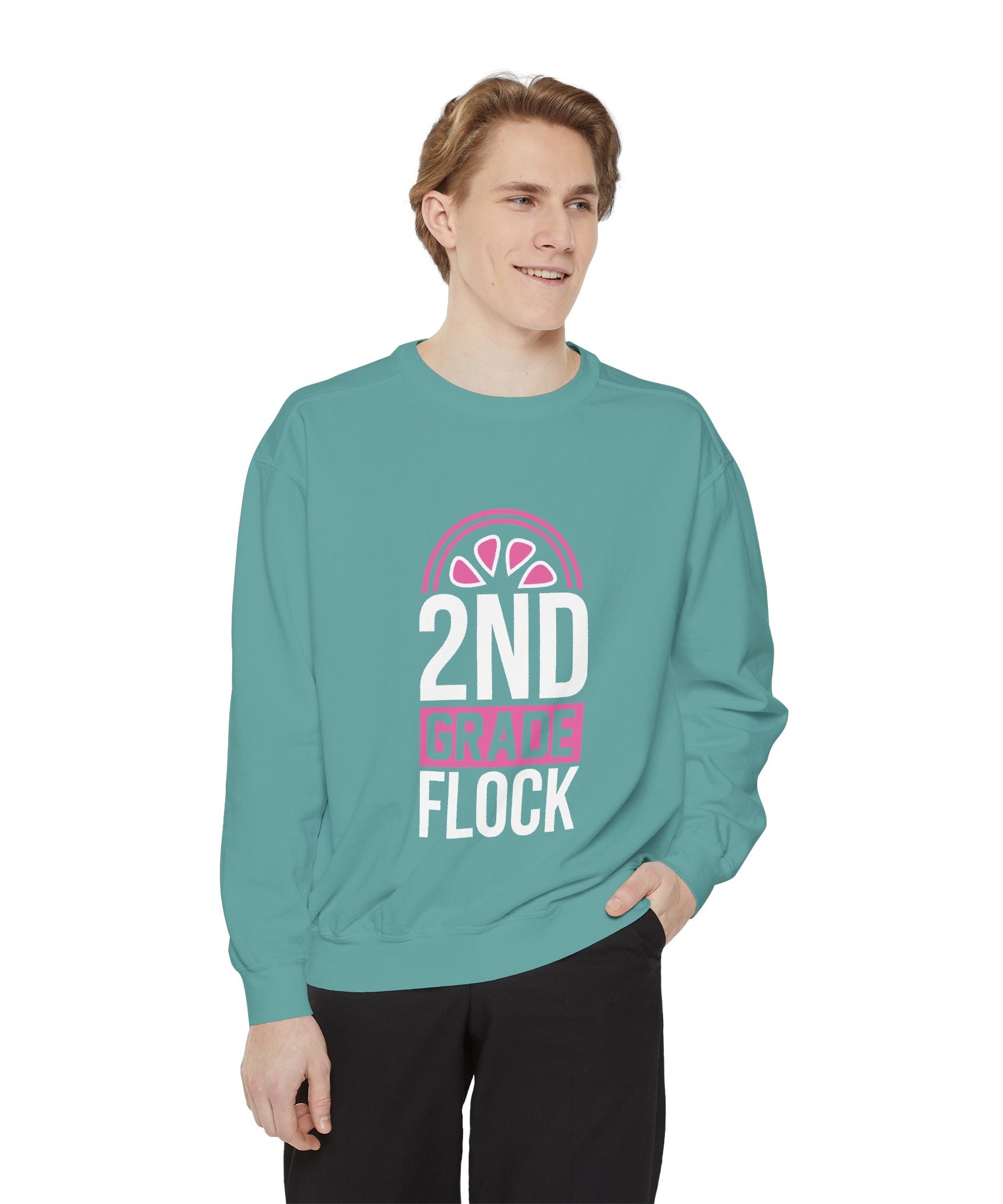Unisex 2nd Grade Flock Sweatshirt | Perfect for Teachers, Back to School, Classroom, Gift for Kids, Cozy Style