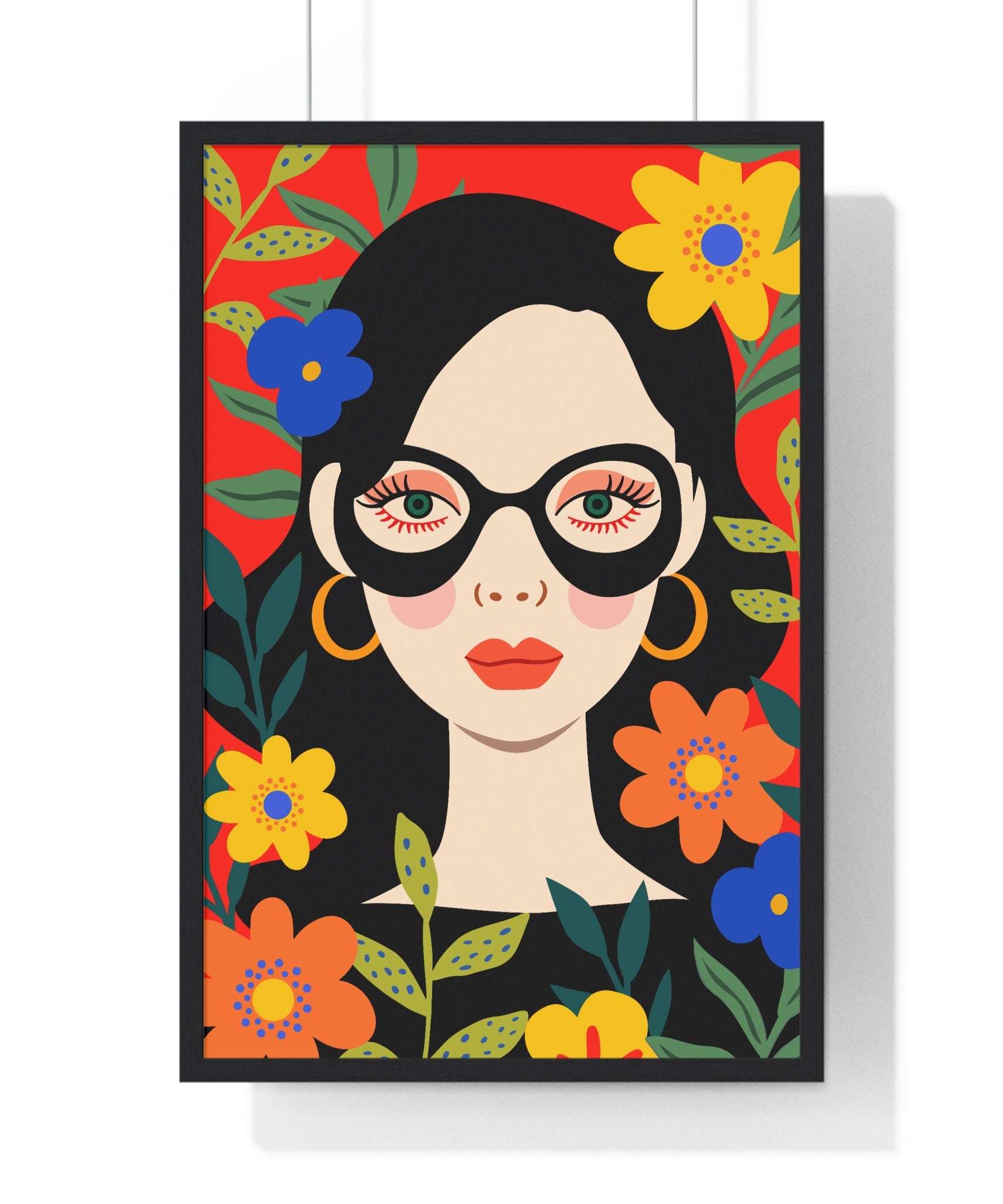 Botanical Portrait Wall Art – Premium Framed Print | Gallory Hive