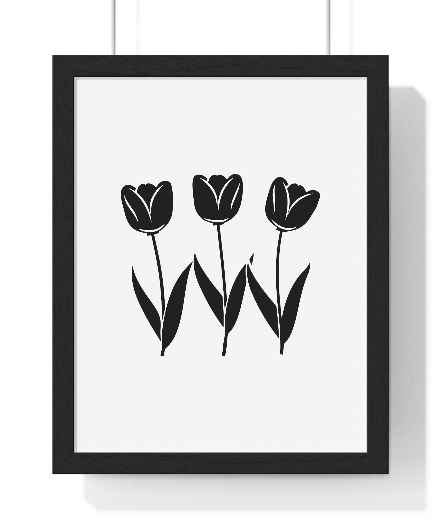 Wooden Frame Wall Art – Tulip Garden Print