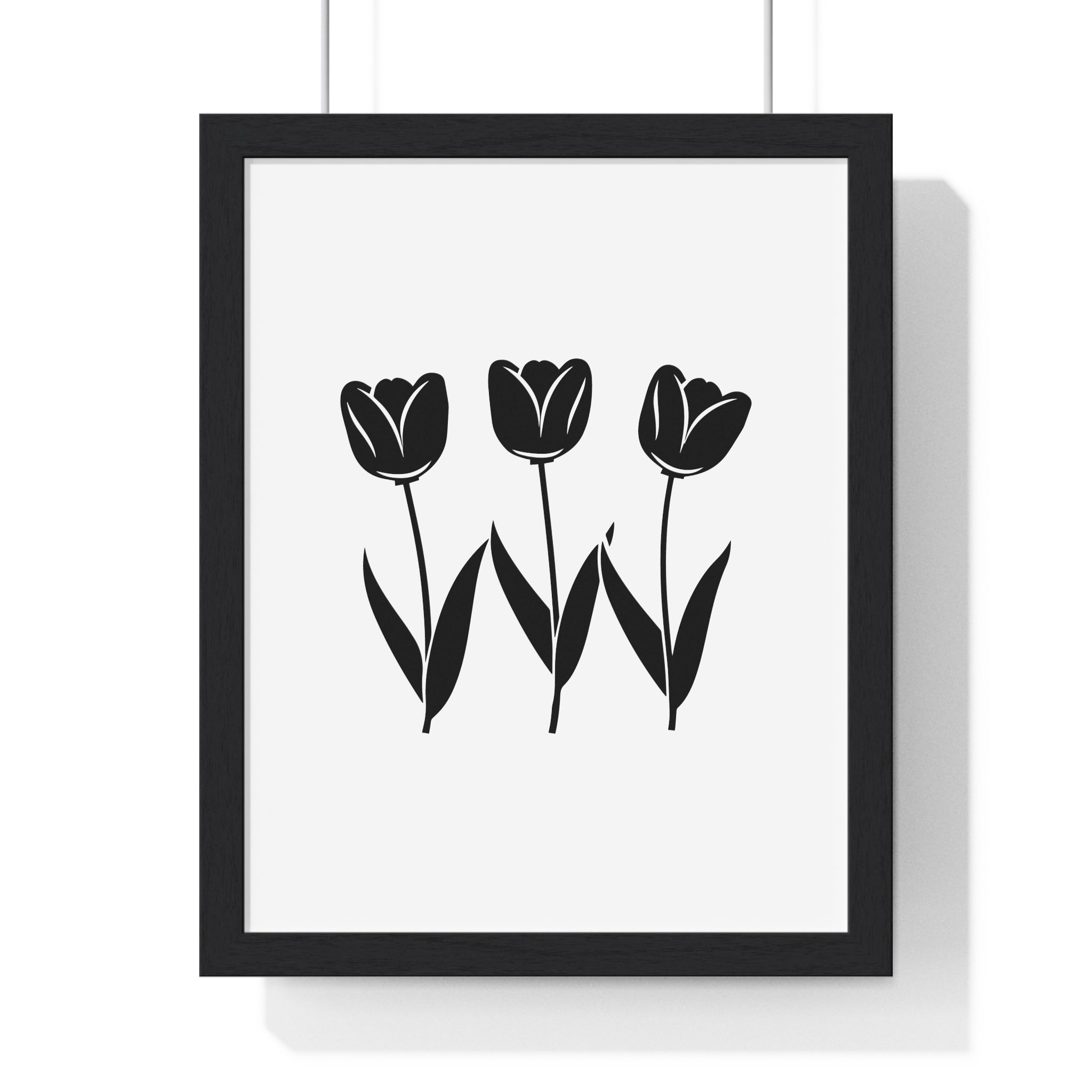 Wooden Frame Wall Art – Tulip Garden Print