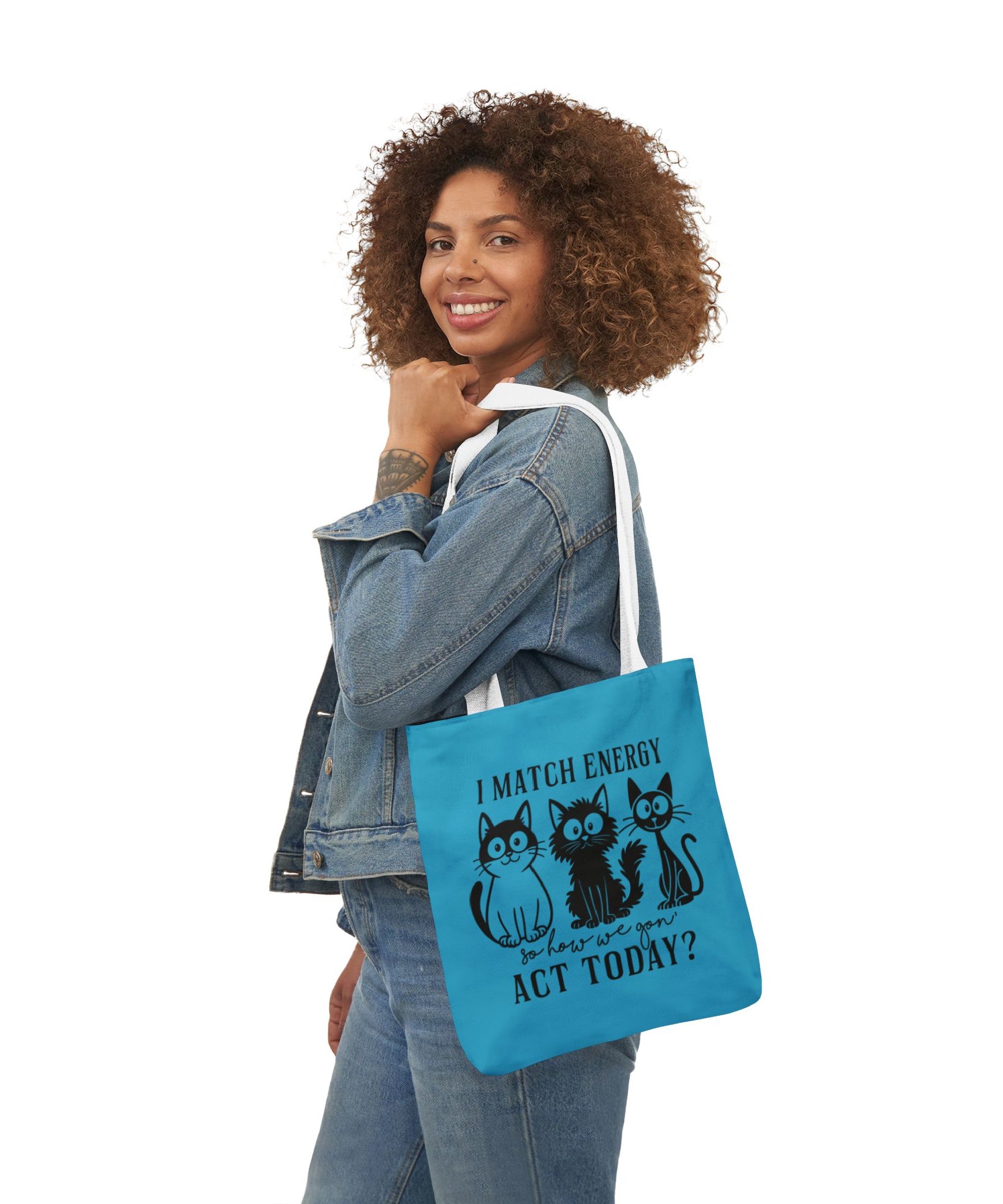 Cute Turquoise Canvas Tote – Reusable Bag
