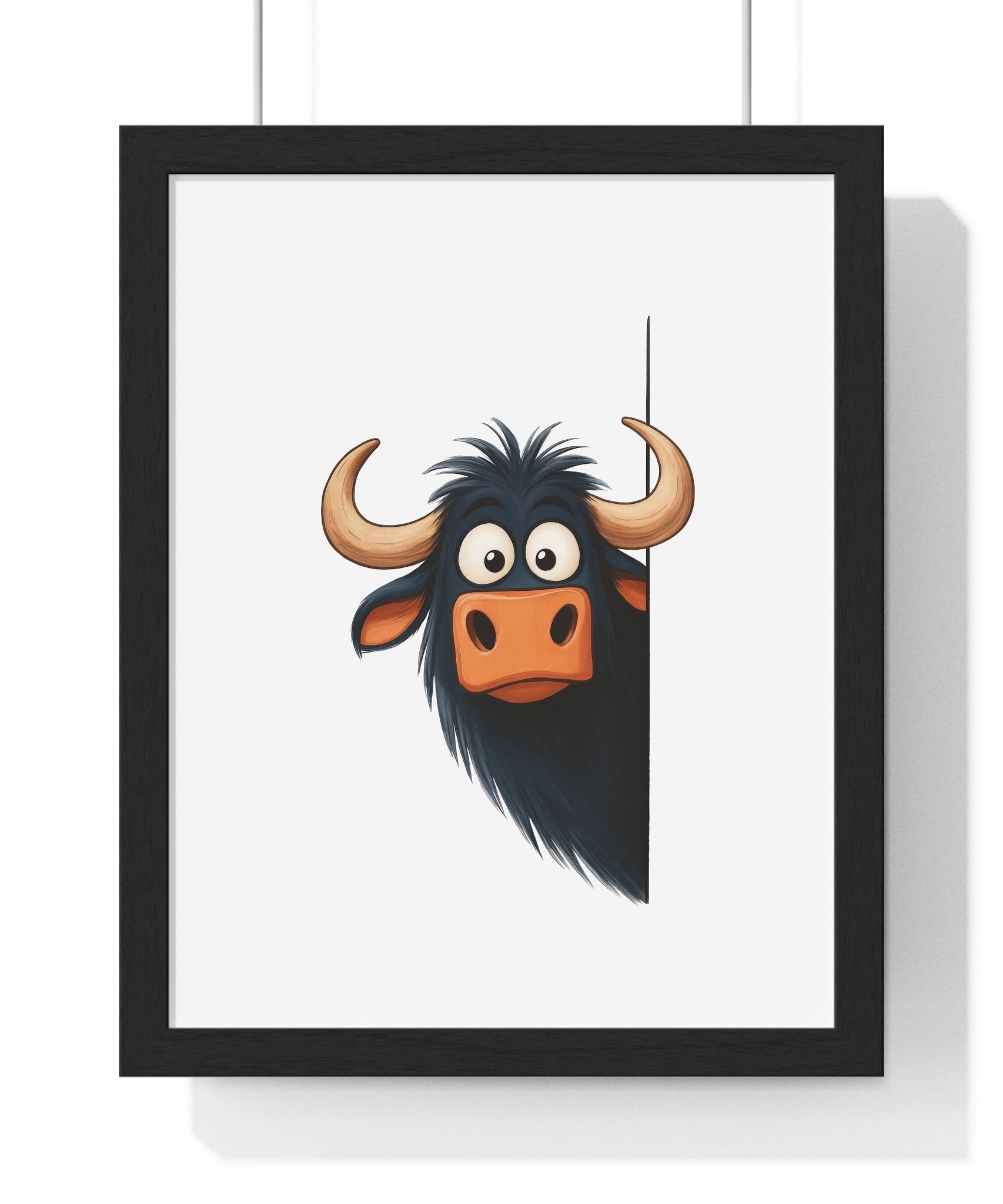Curious Buffalo Wooden Frame Wall Décor