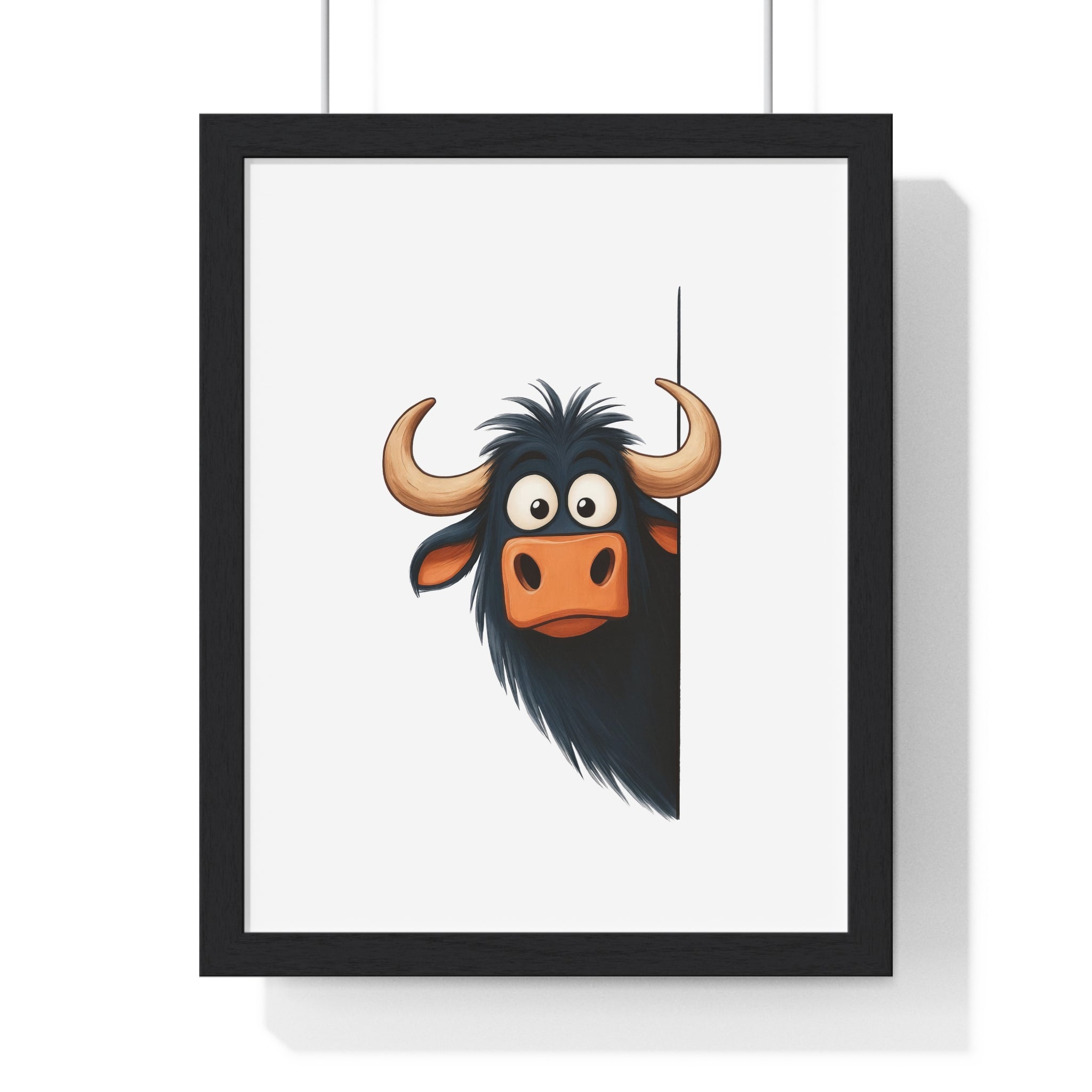 Curious Buffalo Wooden Frame Wall Décor