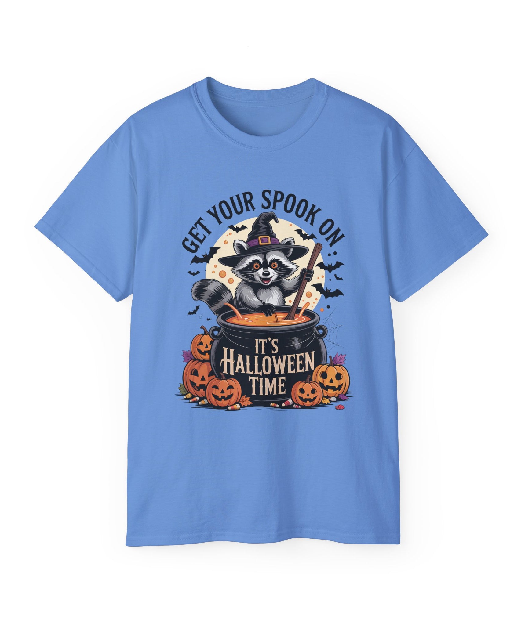 Halloween Raccoon Tee - Spook On Witch Design
