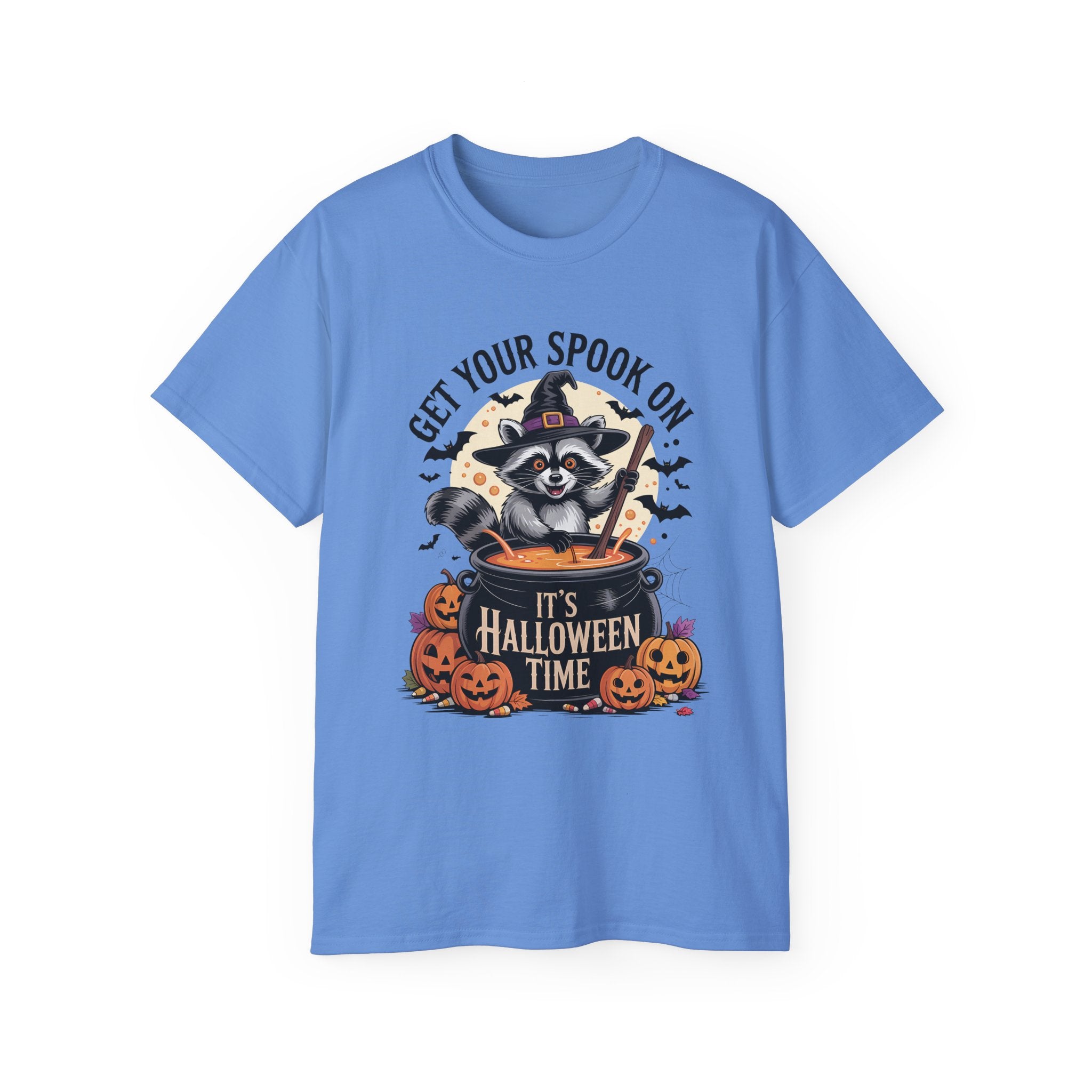 Halloween Raccoon Tee - Spook On Witch Design