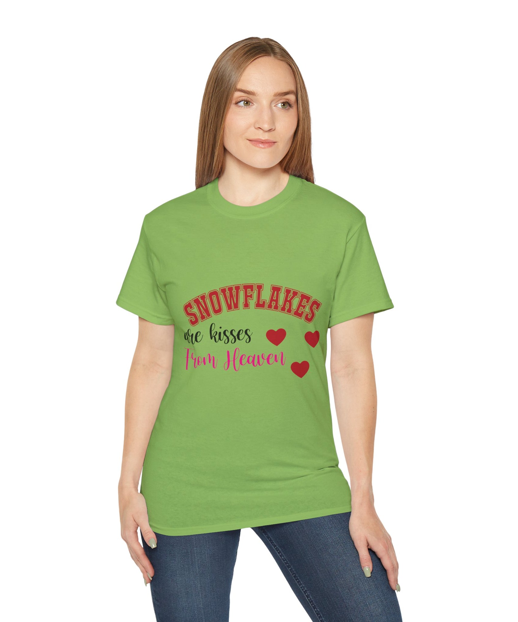 Snowflakes & Hearts Christmas T-Shirt | Gallory Hive
