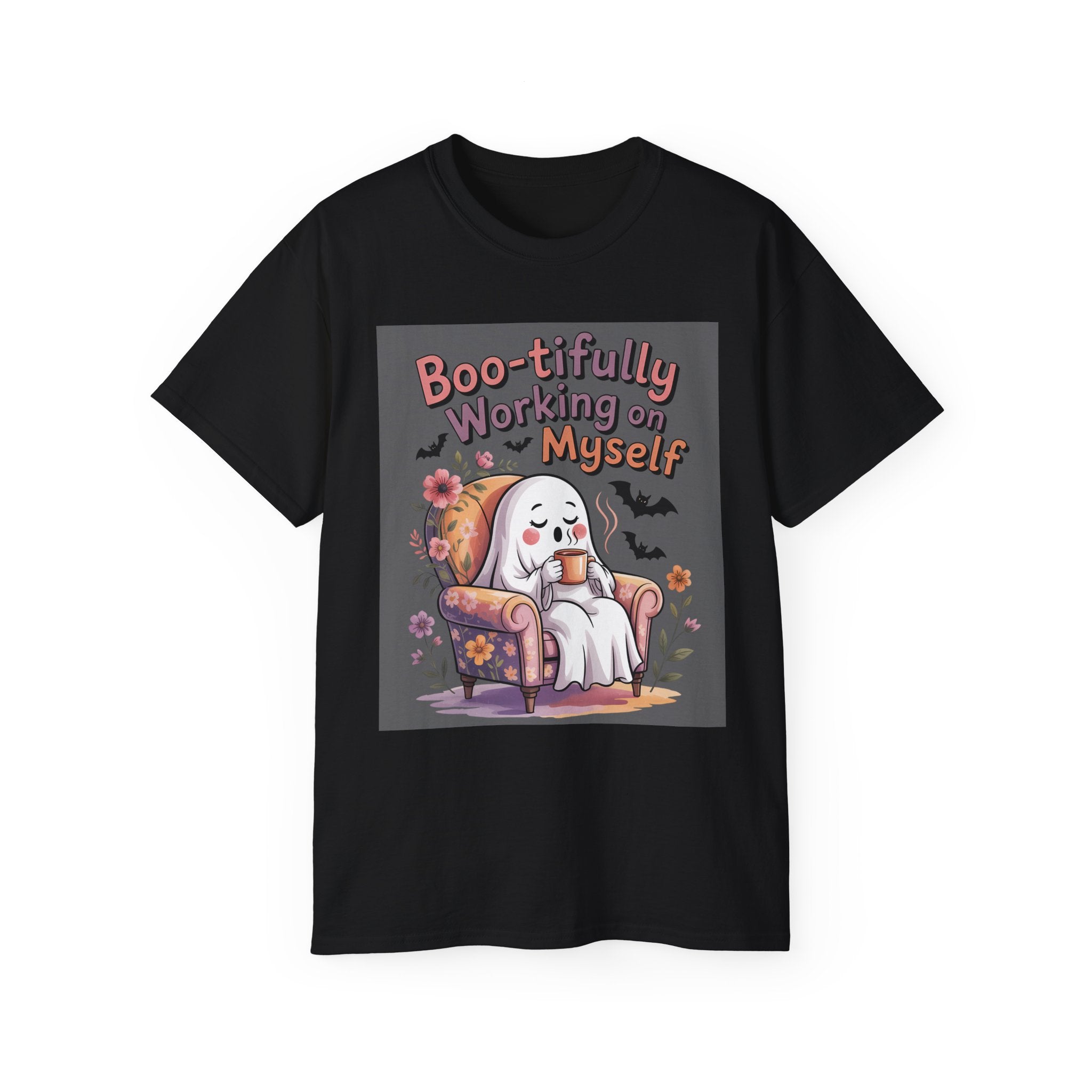 Cute Ghost Working on Myself Tee | Gallory Hive