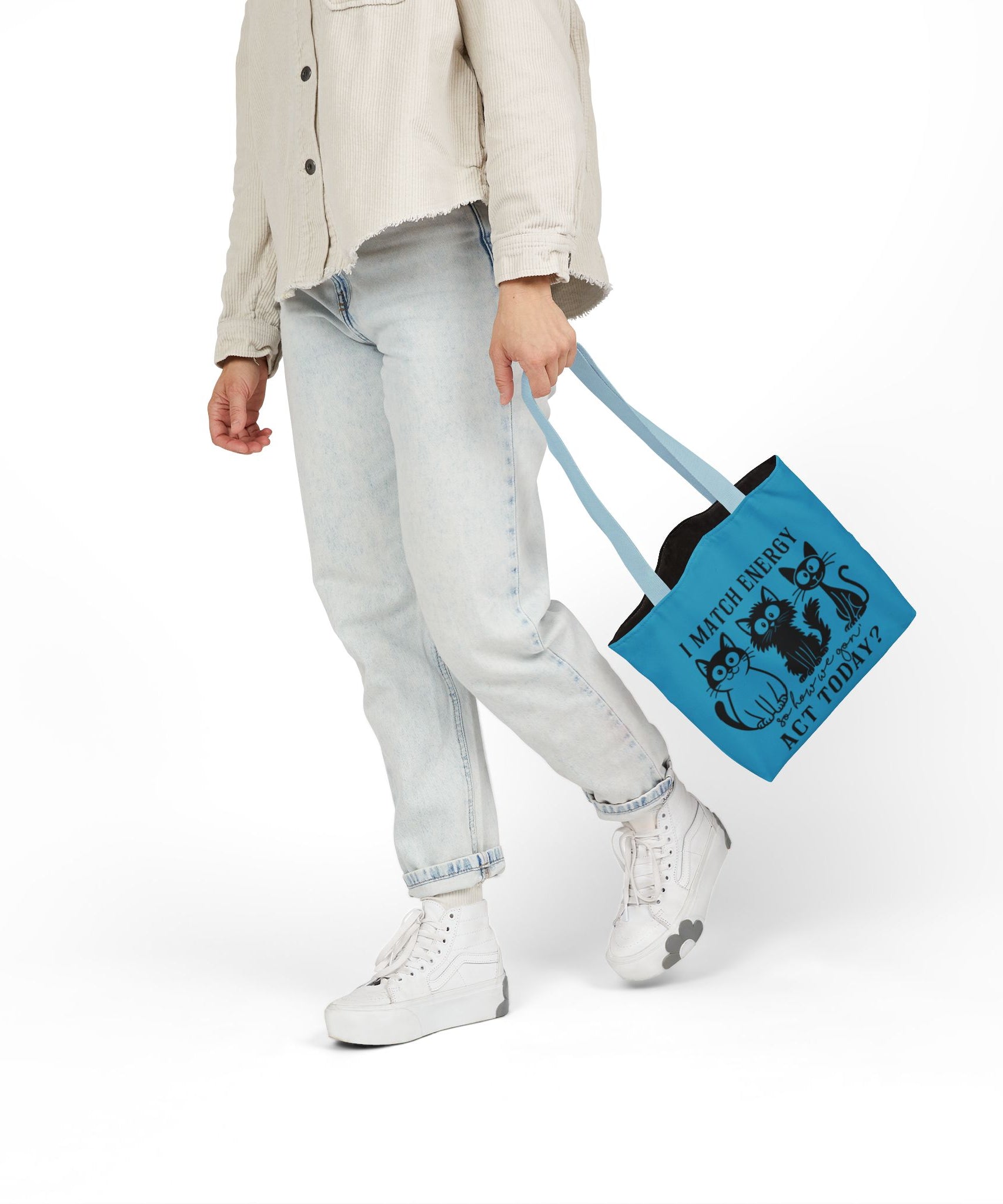 Cute Turquoise Canvas Tote – Reusable Bag