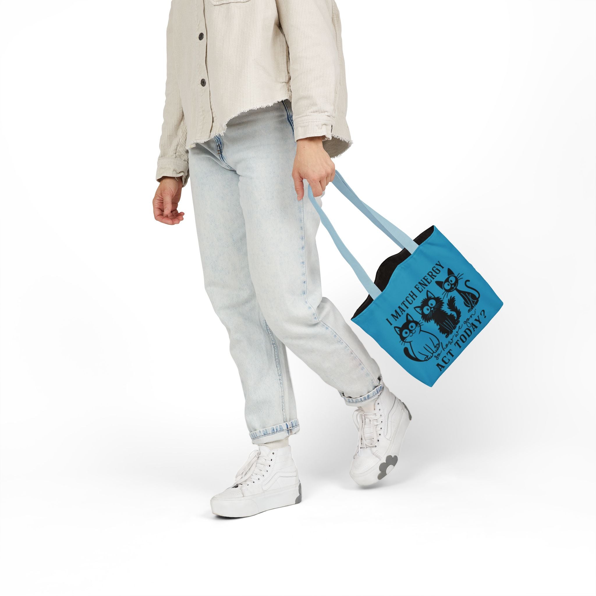 Cute Turquoise Canvas Tote – Reusable Bag