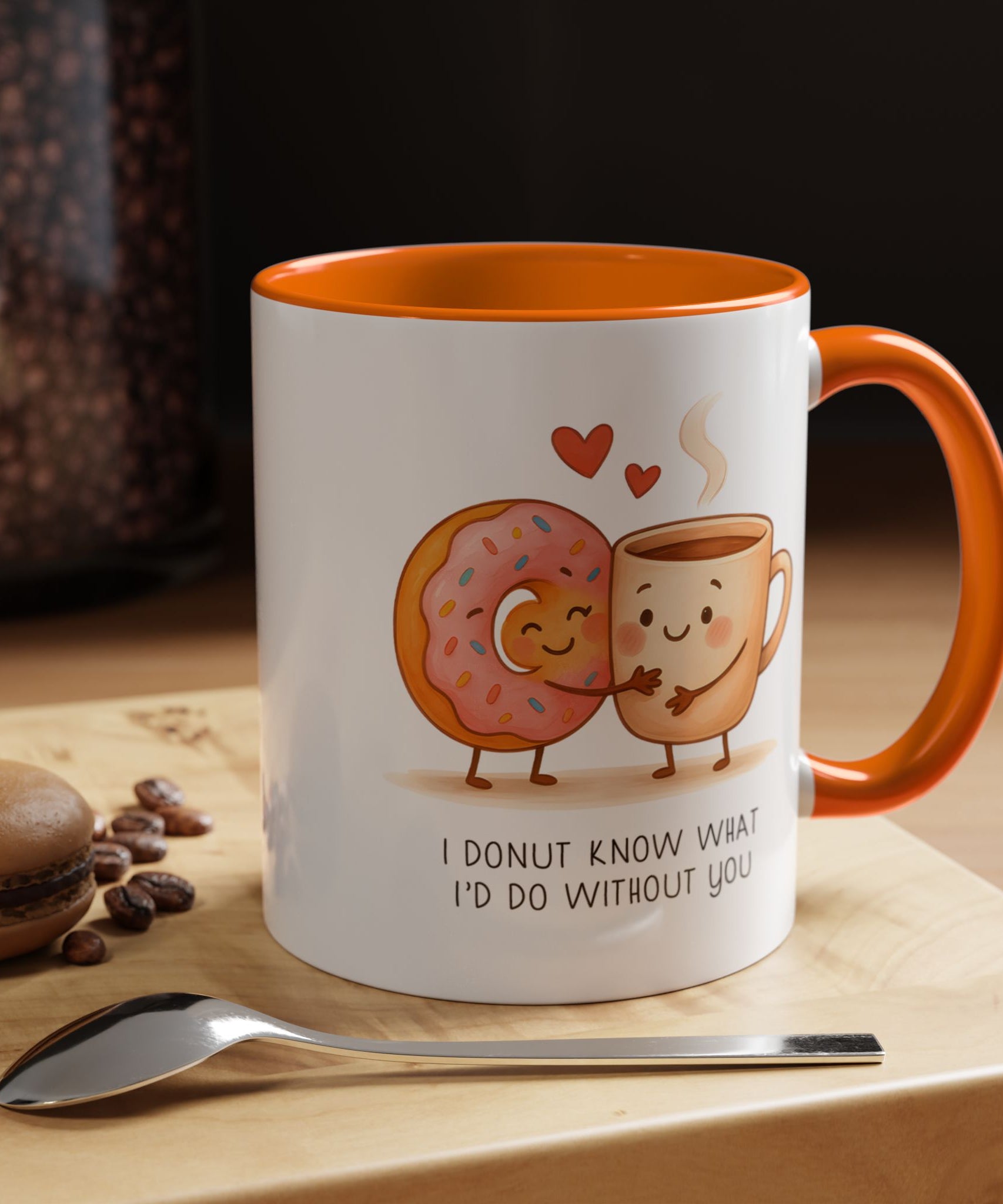 Cute Donut and Coffee Love Ceramic Mug | Gallory Hive