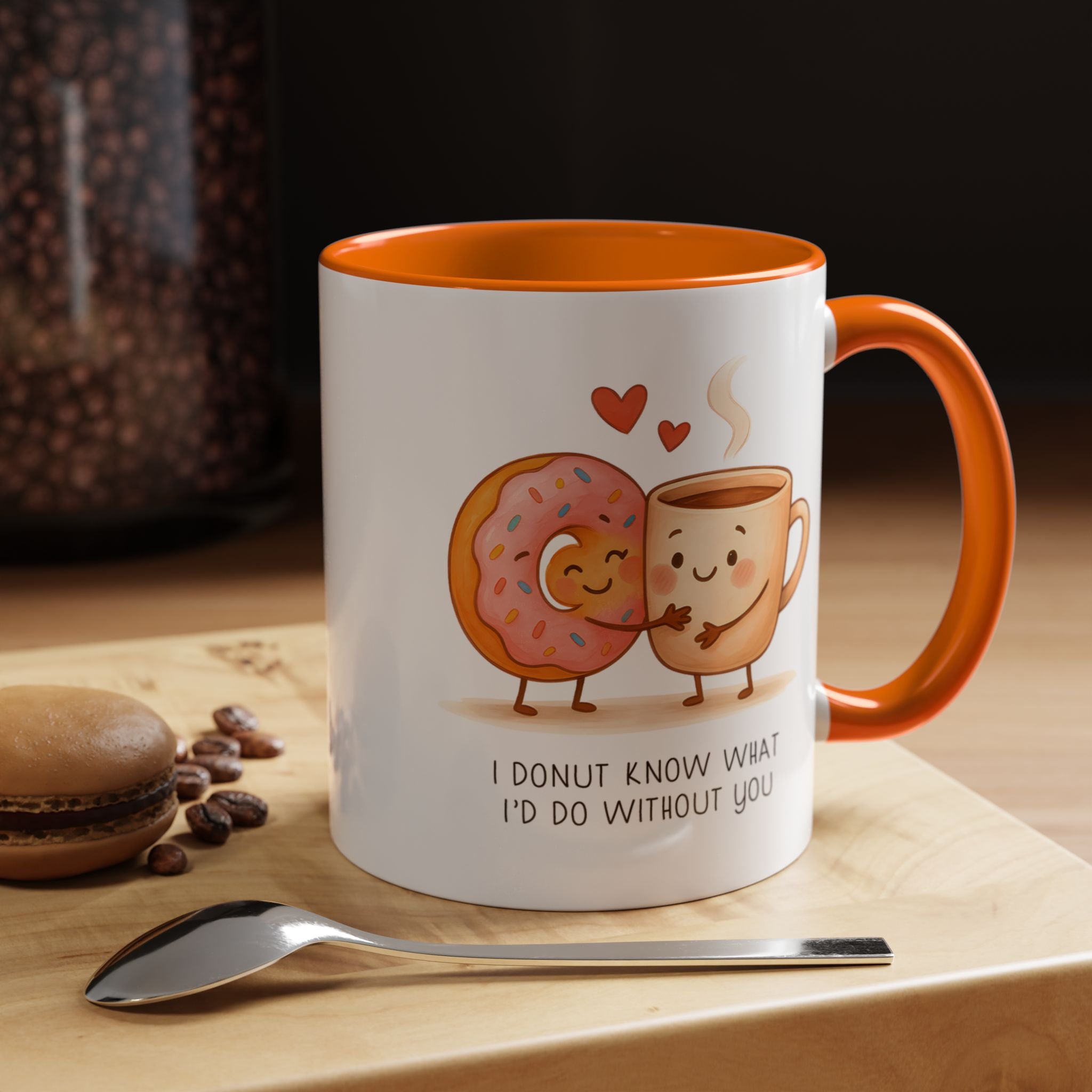 Cute Donut and Coffee Love Ceramic Mug | Gallory Hive