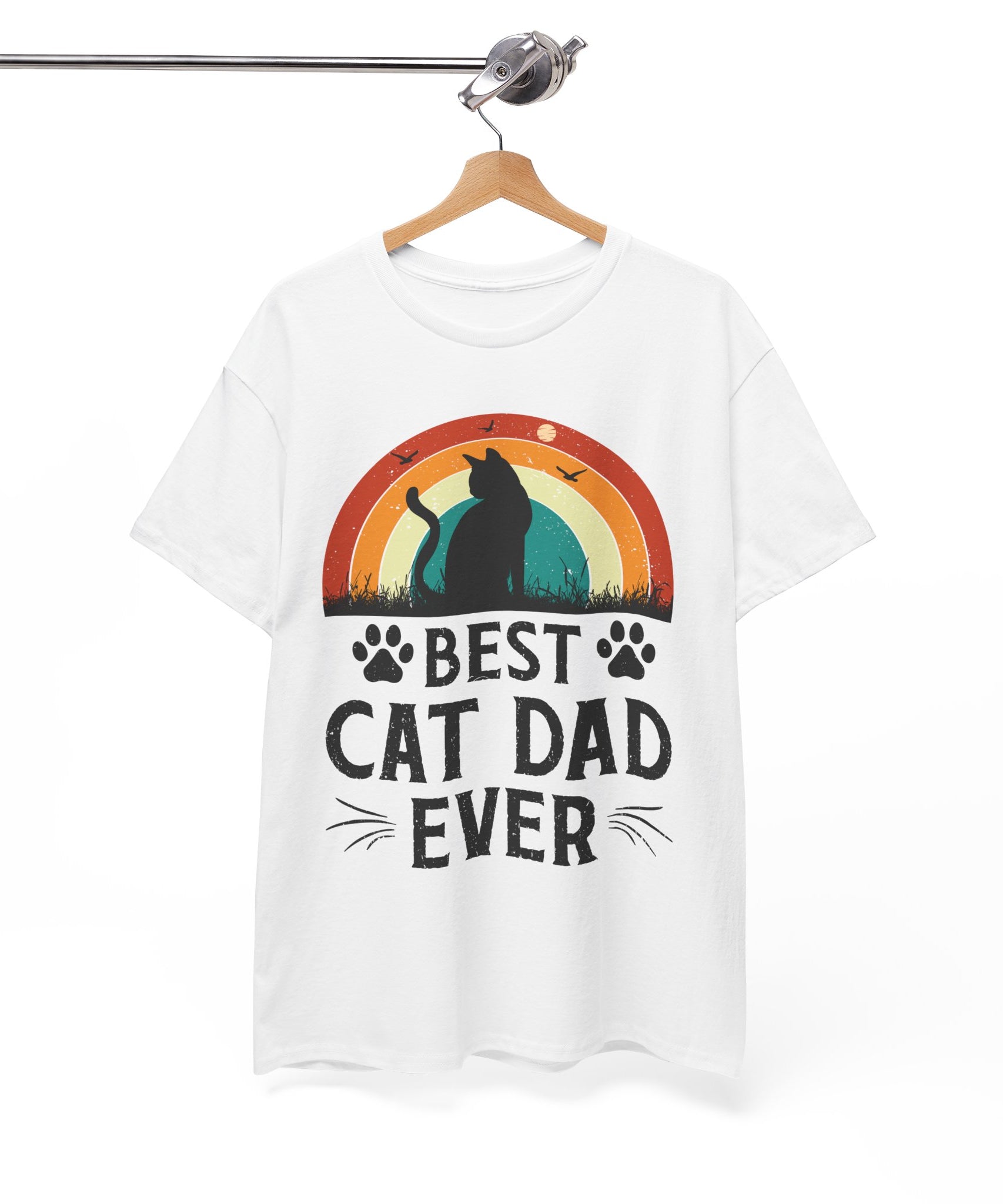 Best Cat Dad Ever T-Shirt Retro | Gallory Hive