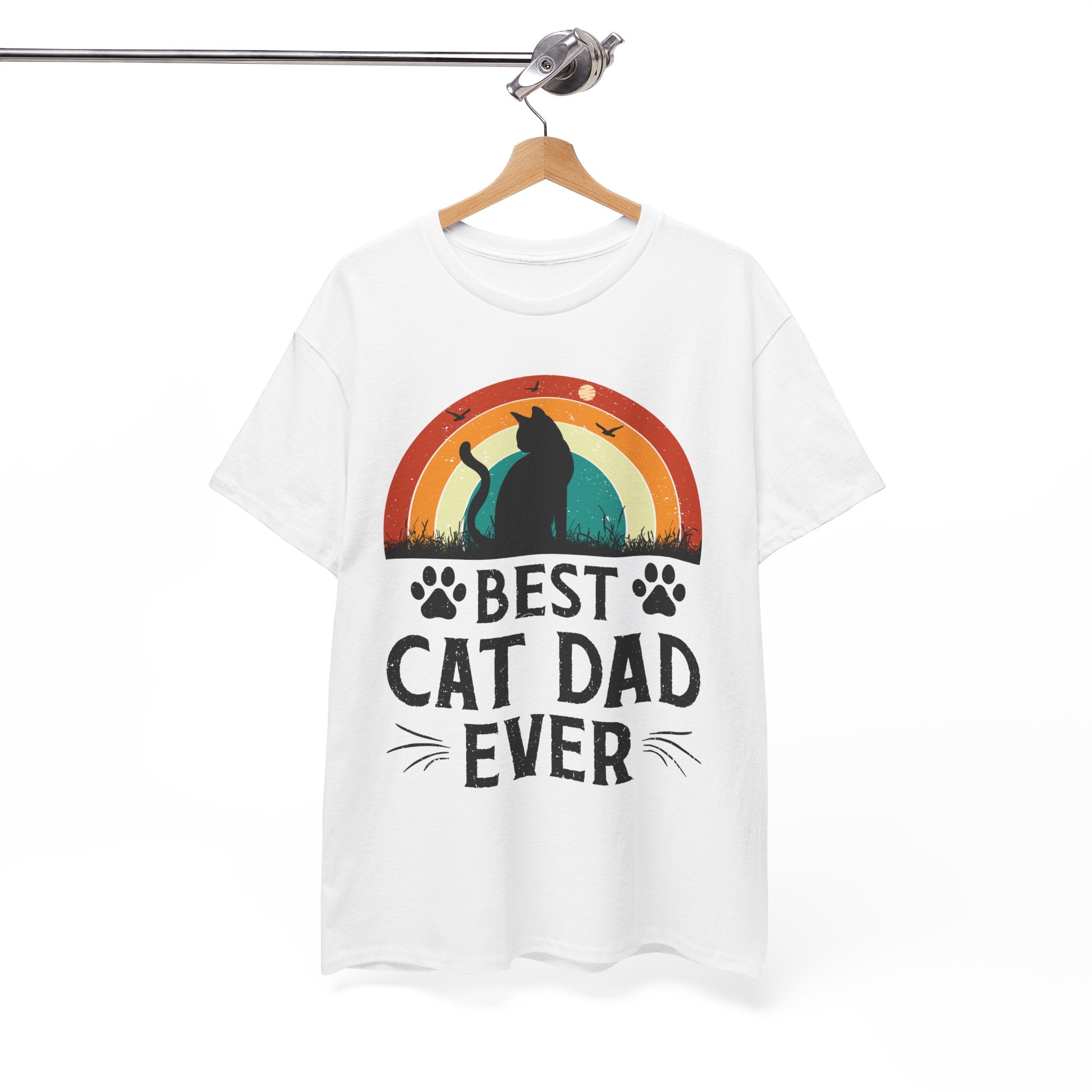 Best Cat Dad Ever T-Shirt Retro | Gallory Hive