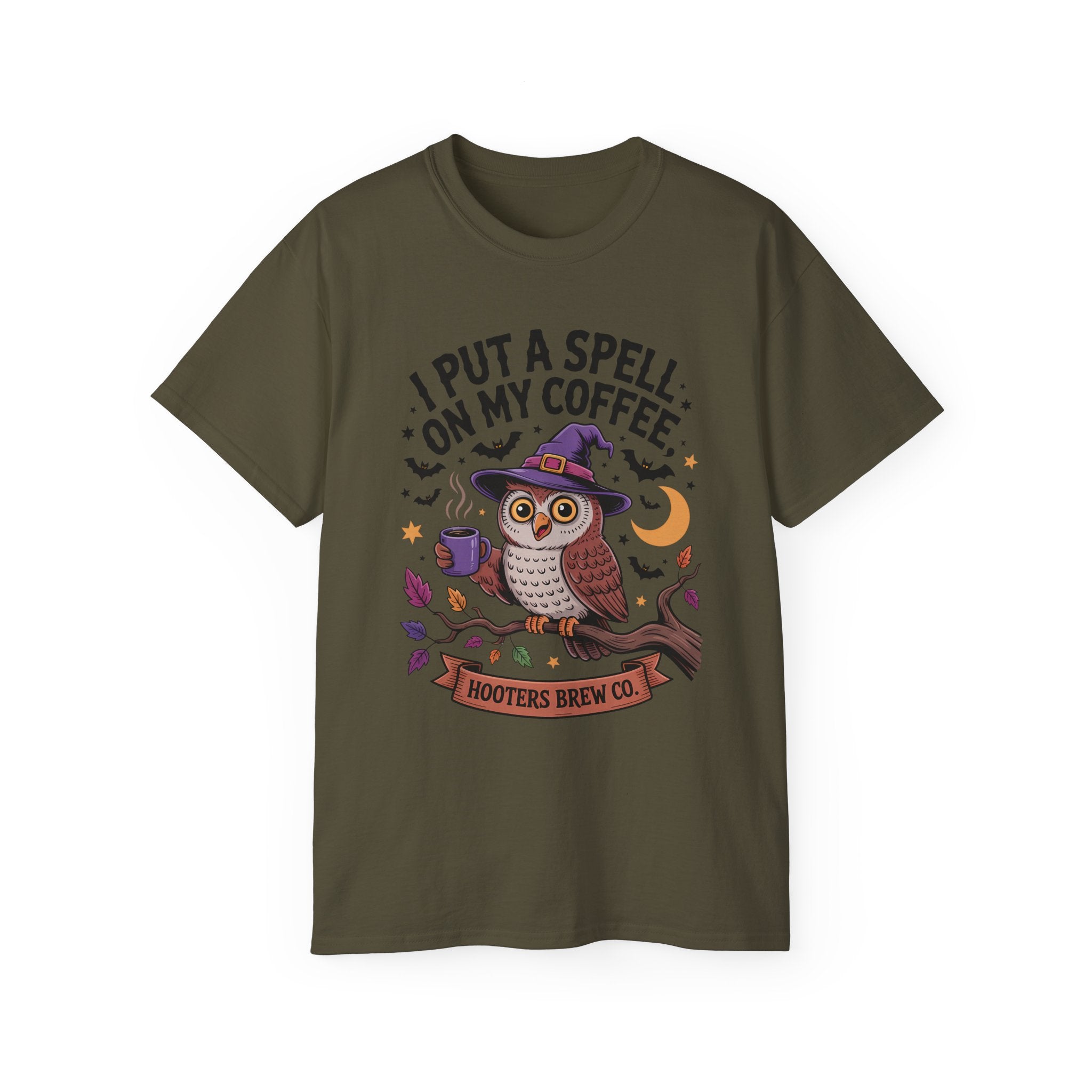 Halloween Owl Coffee Tee - Festive Wear | Gallory Hive