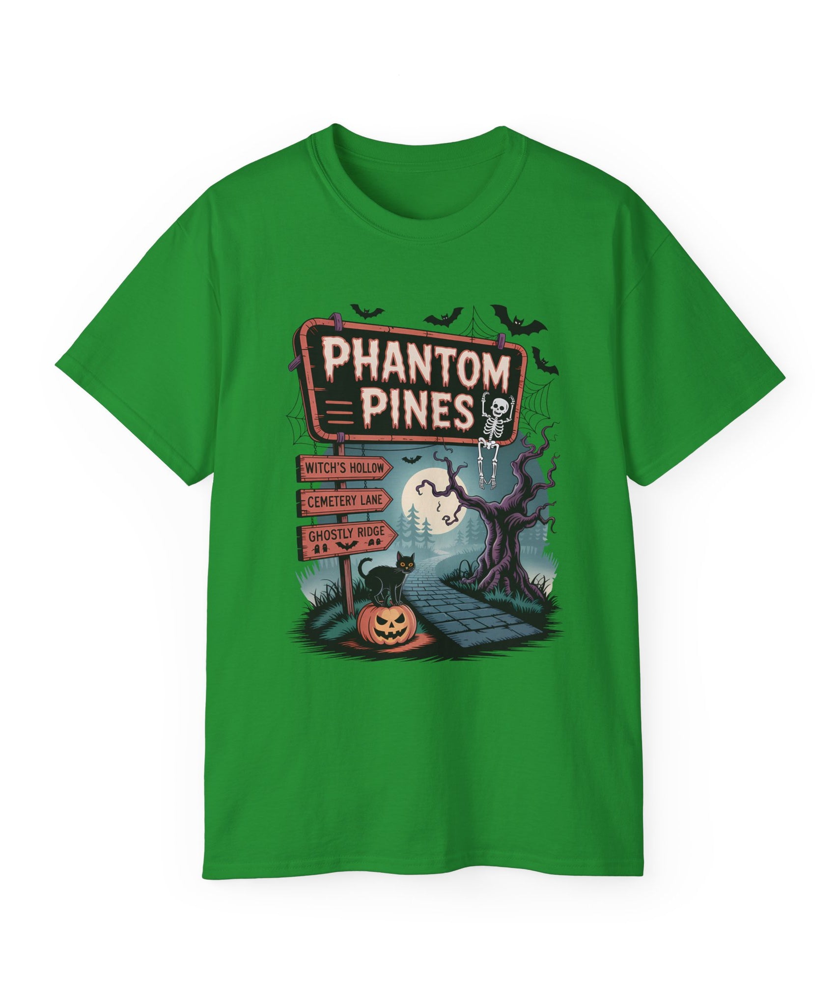 Halloween Phantom Pines Spooky Skeleton Tee | Gallory Hive