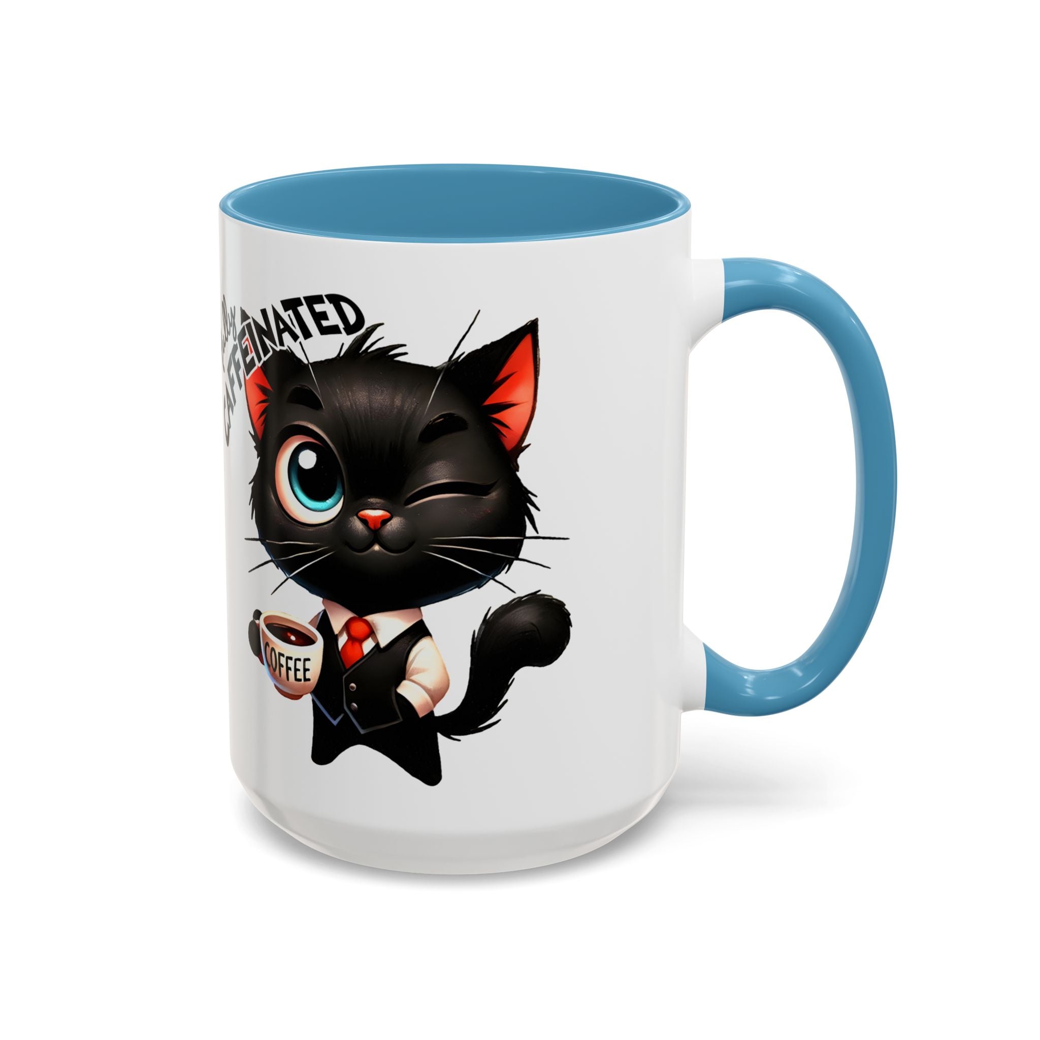 Cute Black Cat Accent Coffee Mug  Gallory Hive