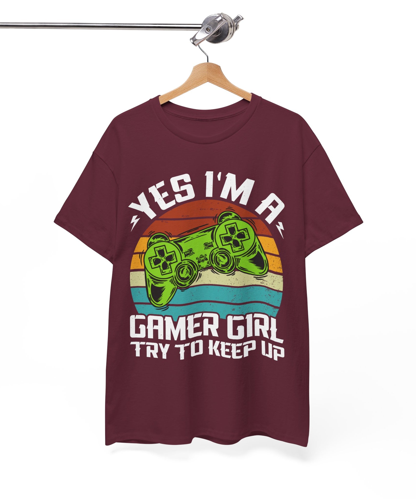 Retro Gamer Girl Tee - Gaming Vibes | Gallory Hive
