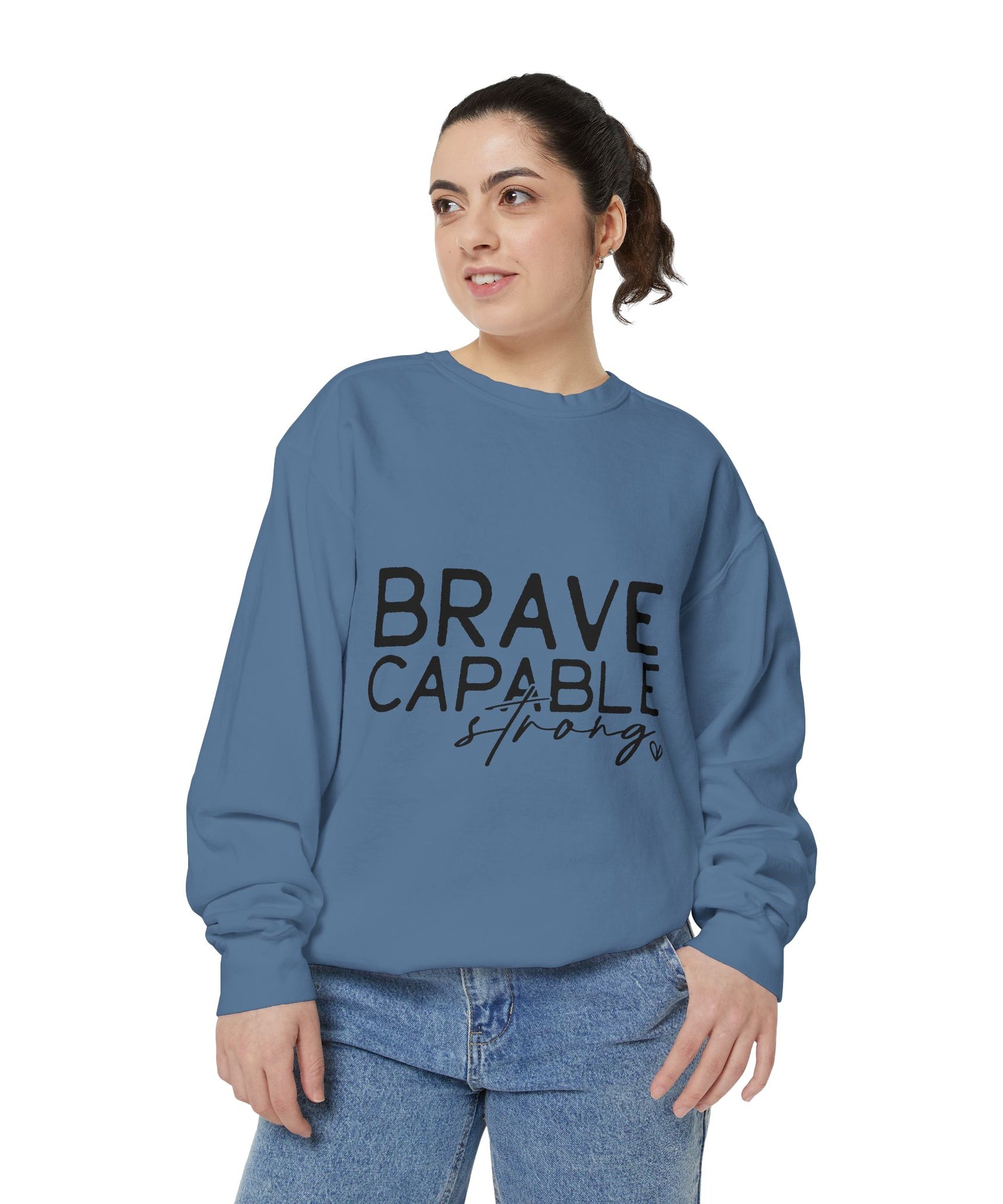 Minimalist Brave Capable Strong Crewneck Sweatshirt