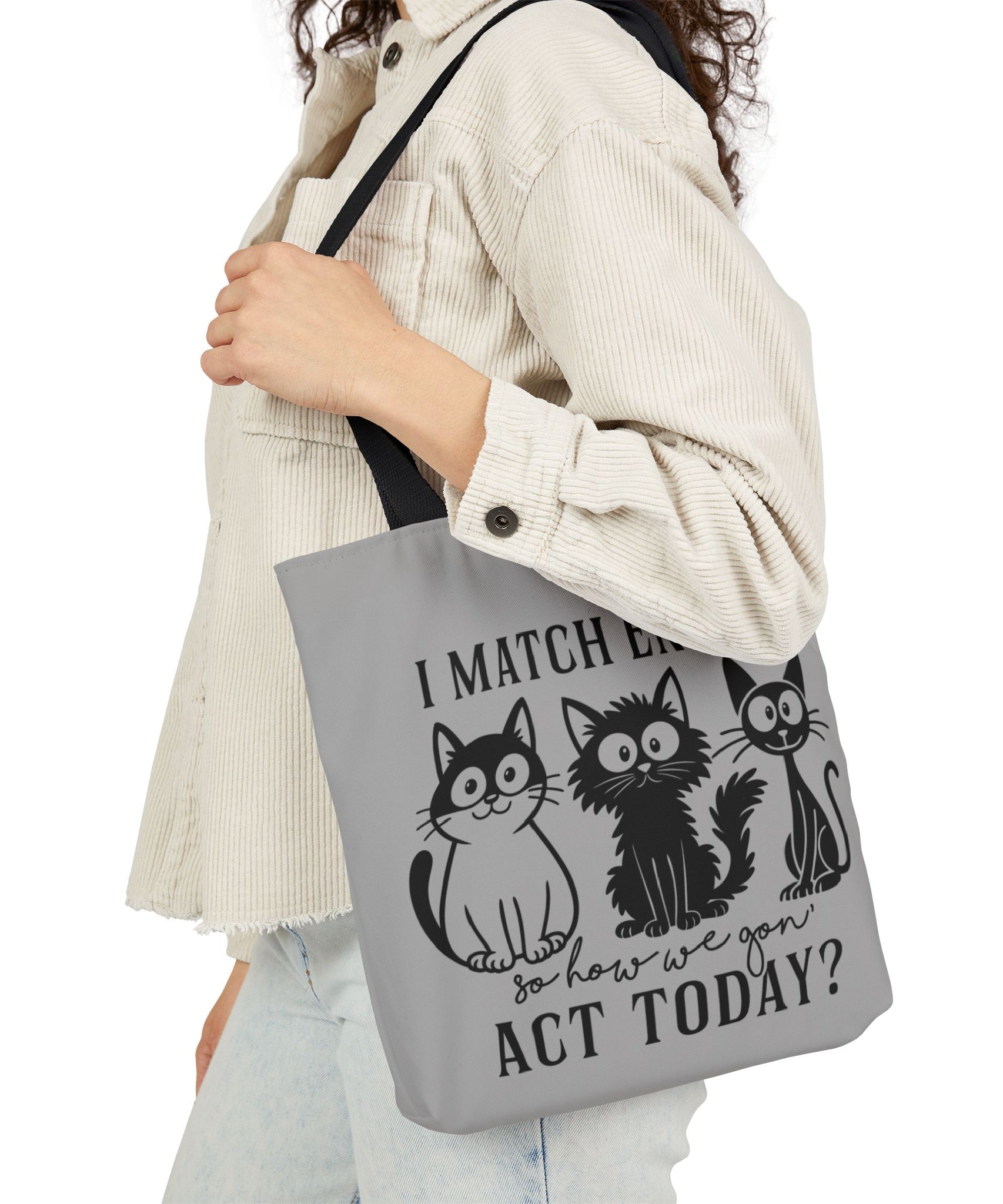 Gift for Cat Lovers – Light Grey Tote Bag | Gallory Hive